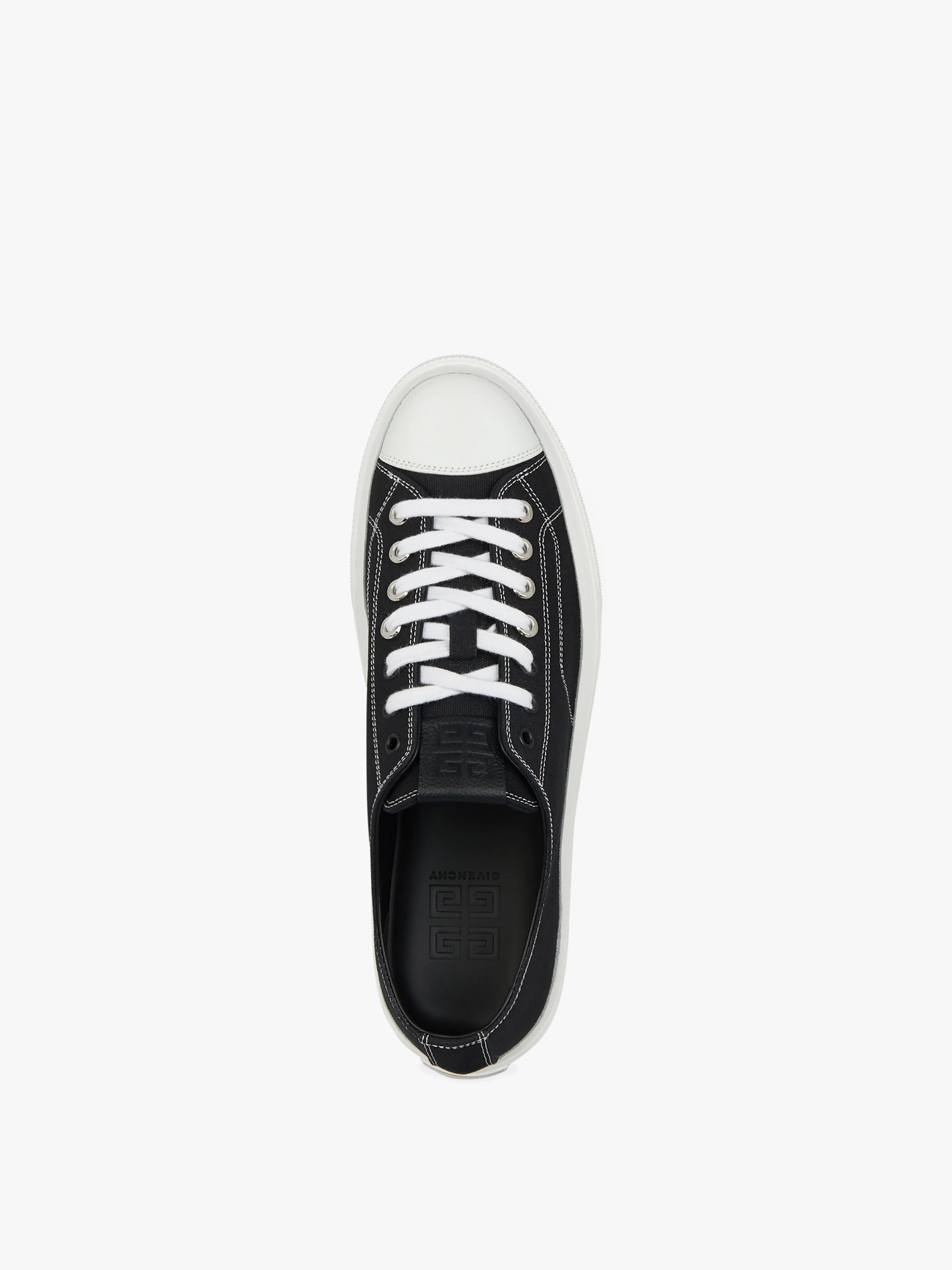 SNEAKERS CITY IN CANVAS AND GRAINED LEATHER - 4