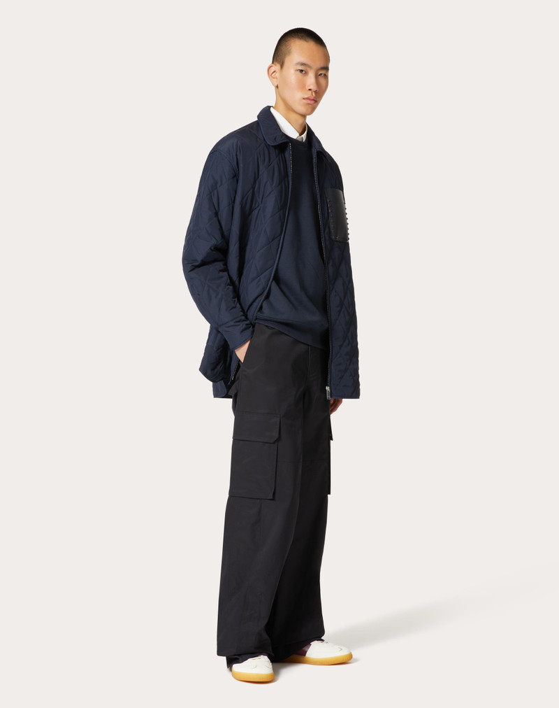 Valentino TECHNICAL COTTON CREWNECK SWEATSHIRT WITH RUBBERIZED V DETAIL outlook