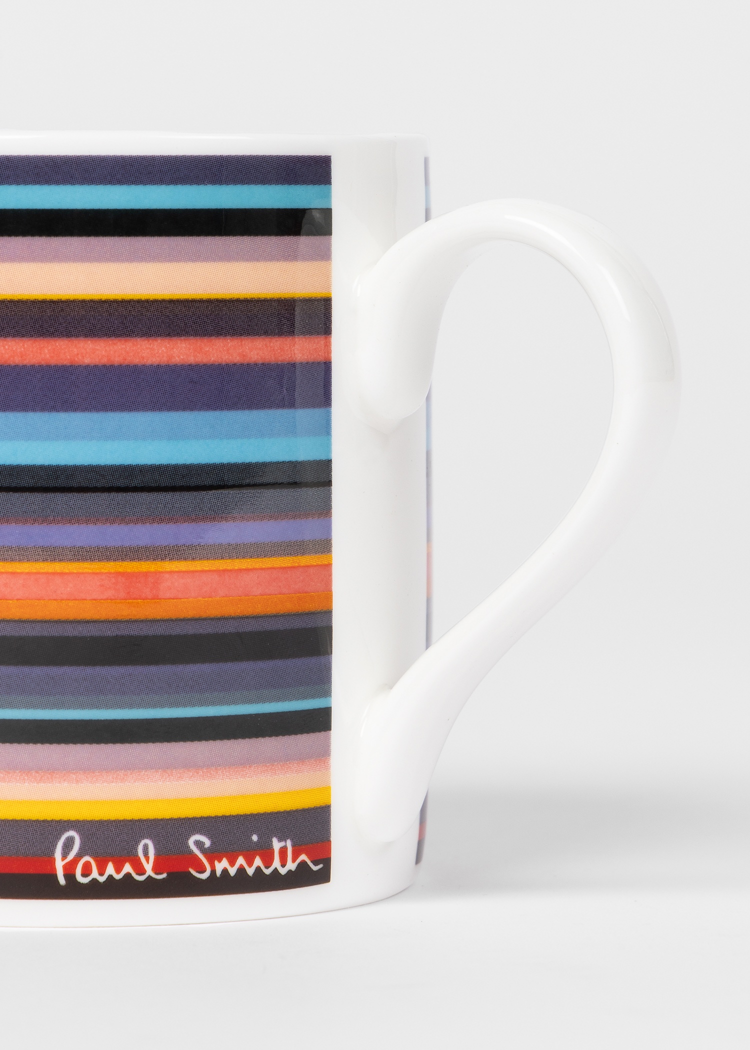 Horizontal Stripe Bone China Mug - 4