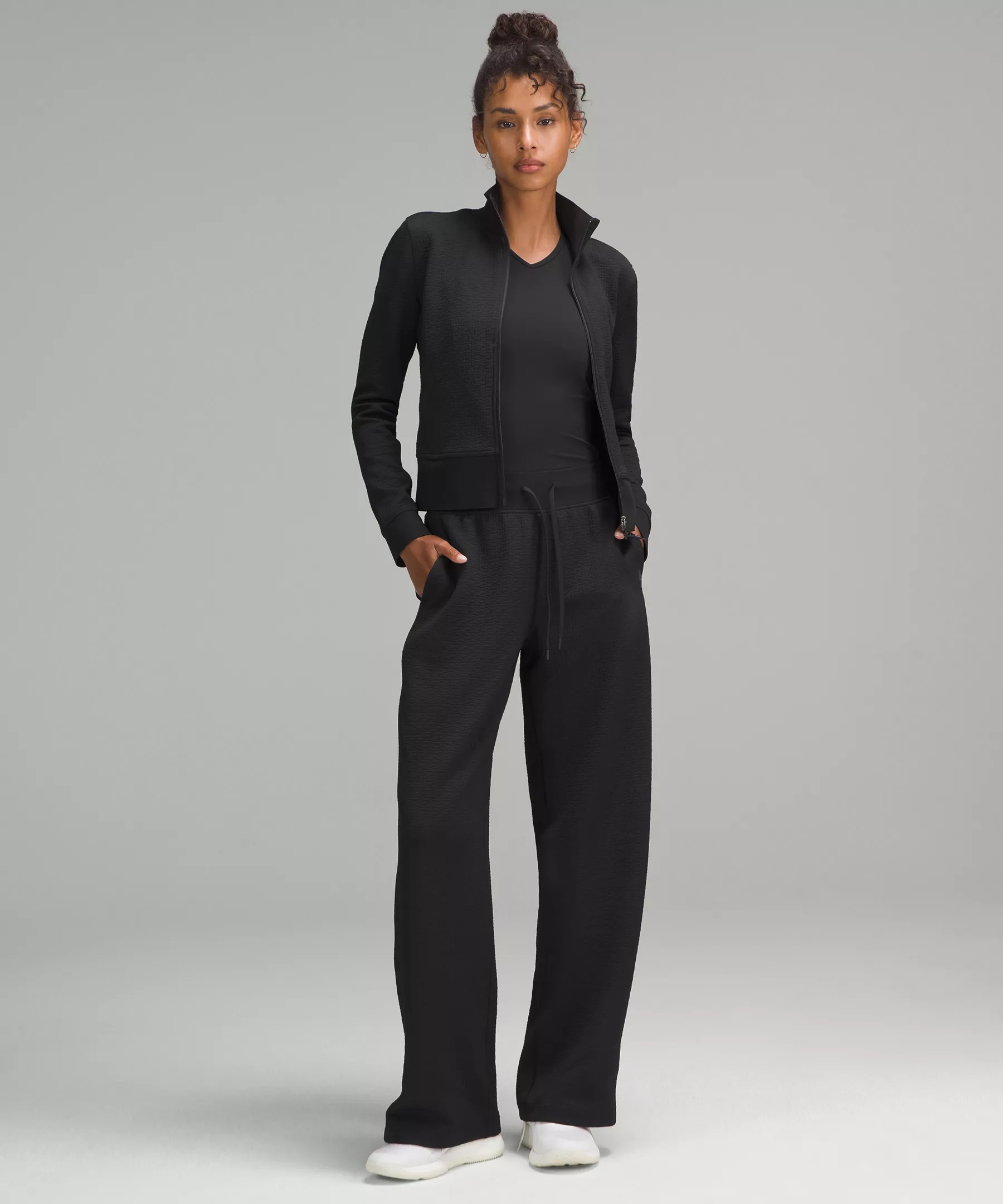 Textured Wide-Leg High-Rise Track Pant *Regular - 2