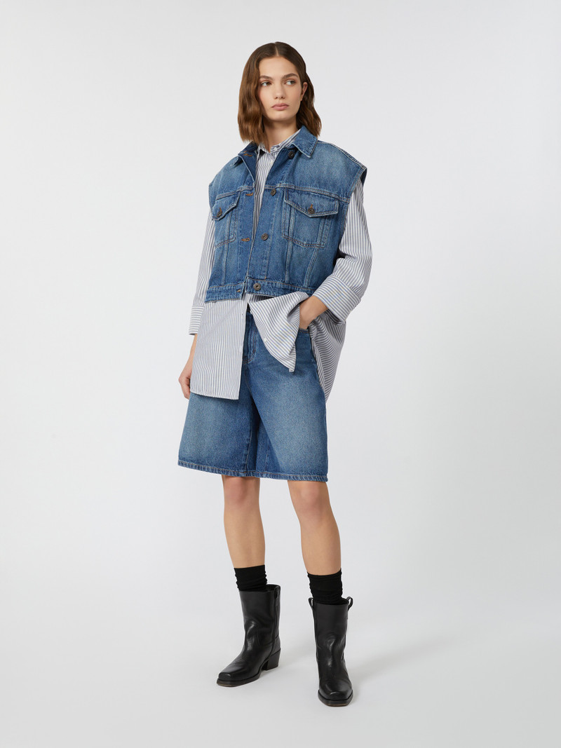 WEEKEND Max Mara MAPPA Cotton denim gilet outlook
