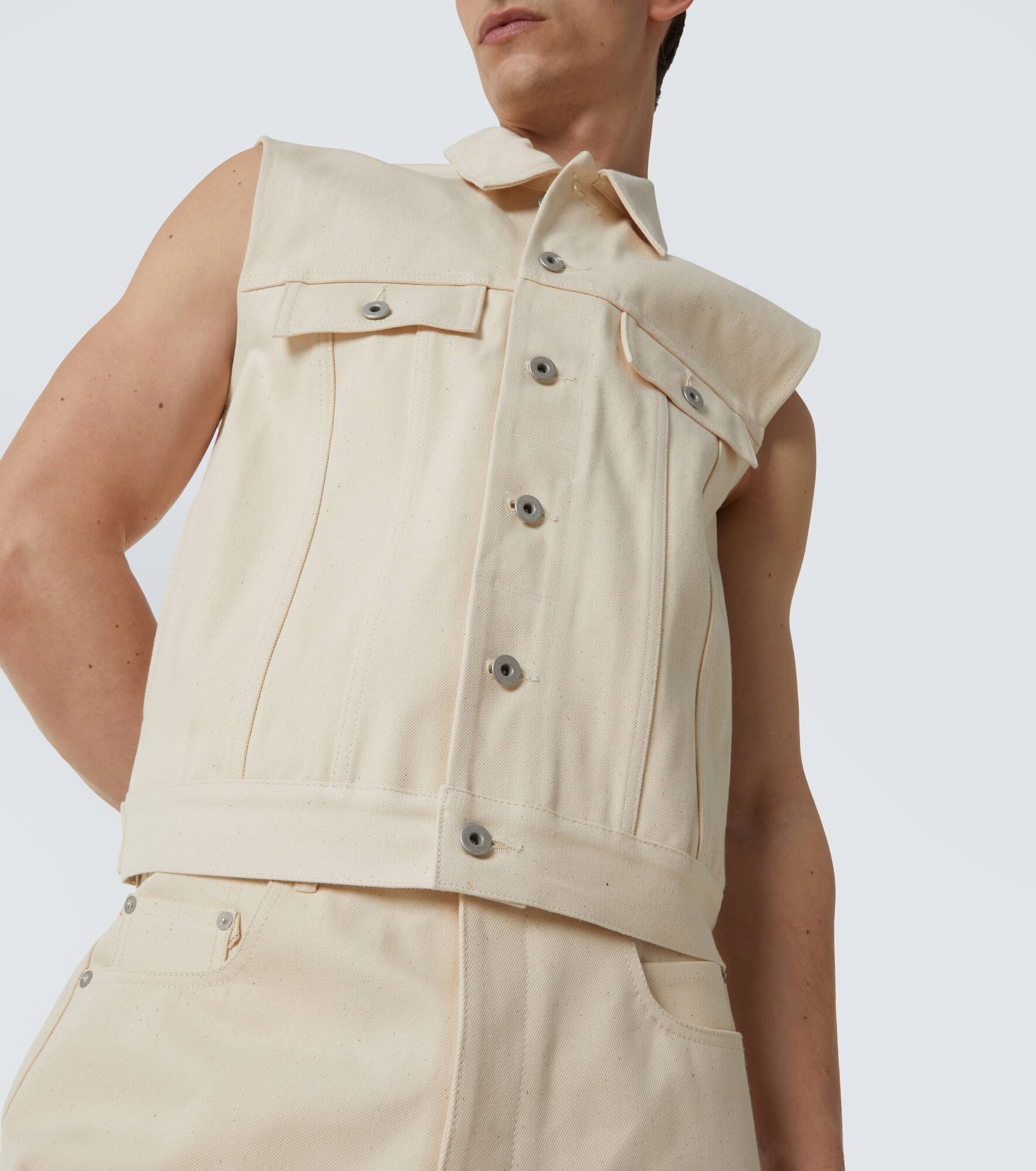 DRKSHDW denim vest - 5