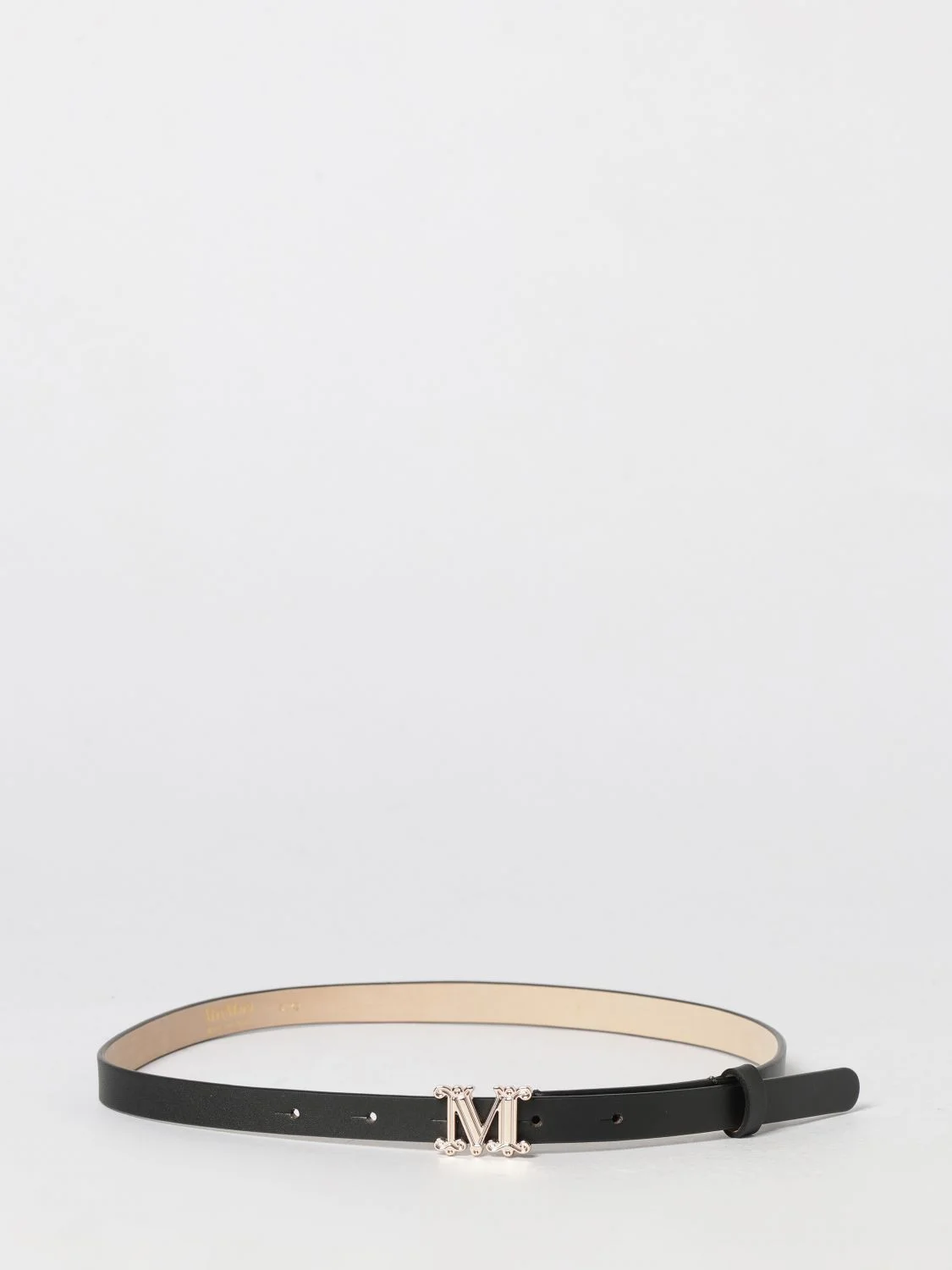 MAX MARA Leather Logo Buckle Belt - 1
