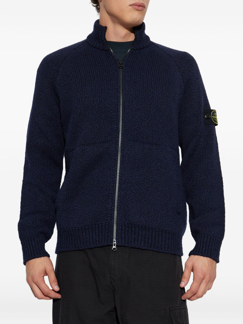 zip-front patch-pocket wool sweater 3
