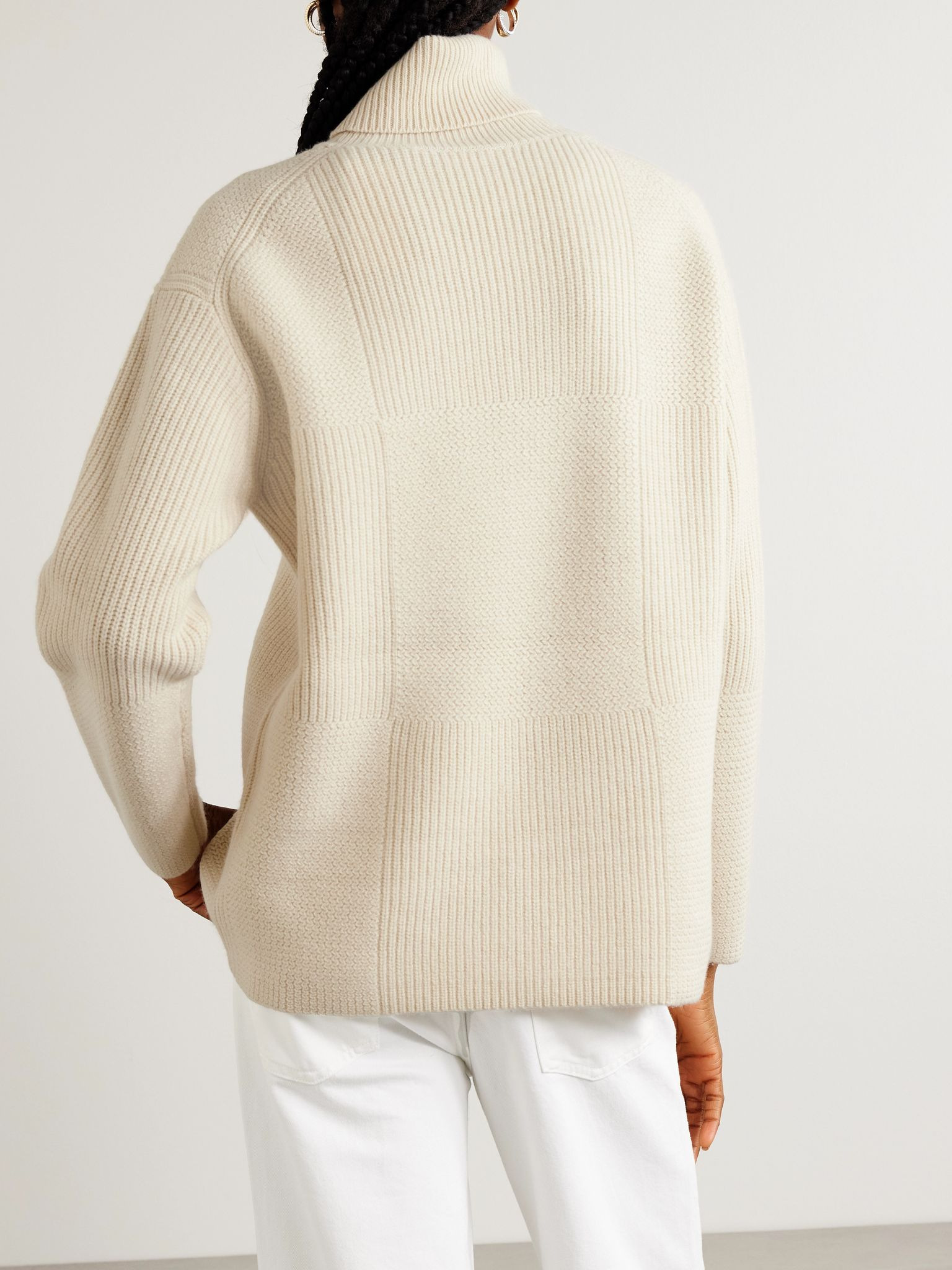Merino wool turtleneck sweater Beige - 3