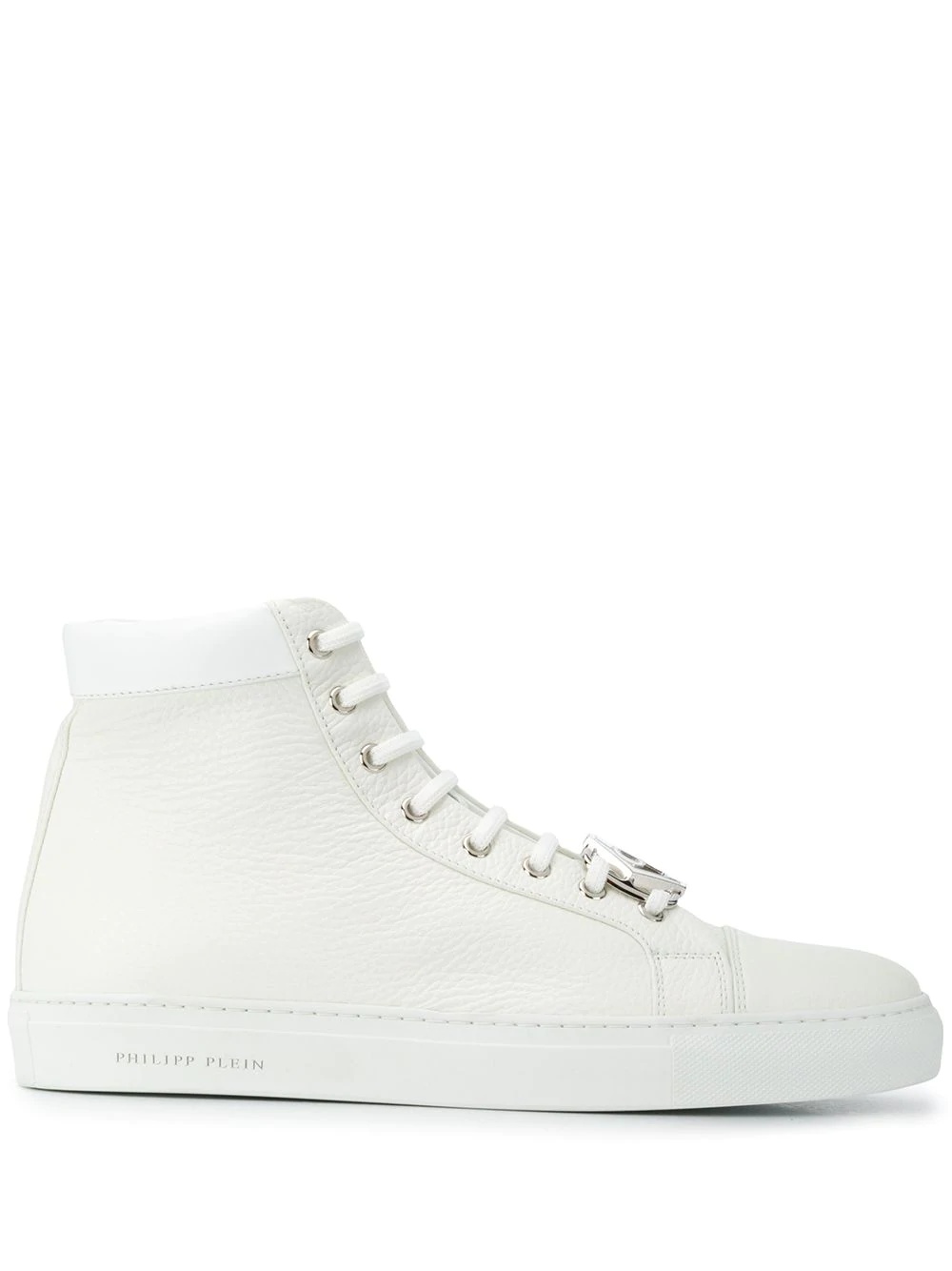 Hexagon leather high-top trainers - 1