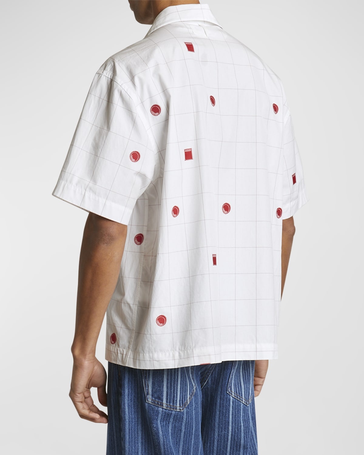 Men's Grid Check Icon Camp Shirt - 4