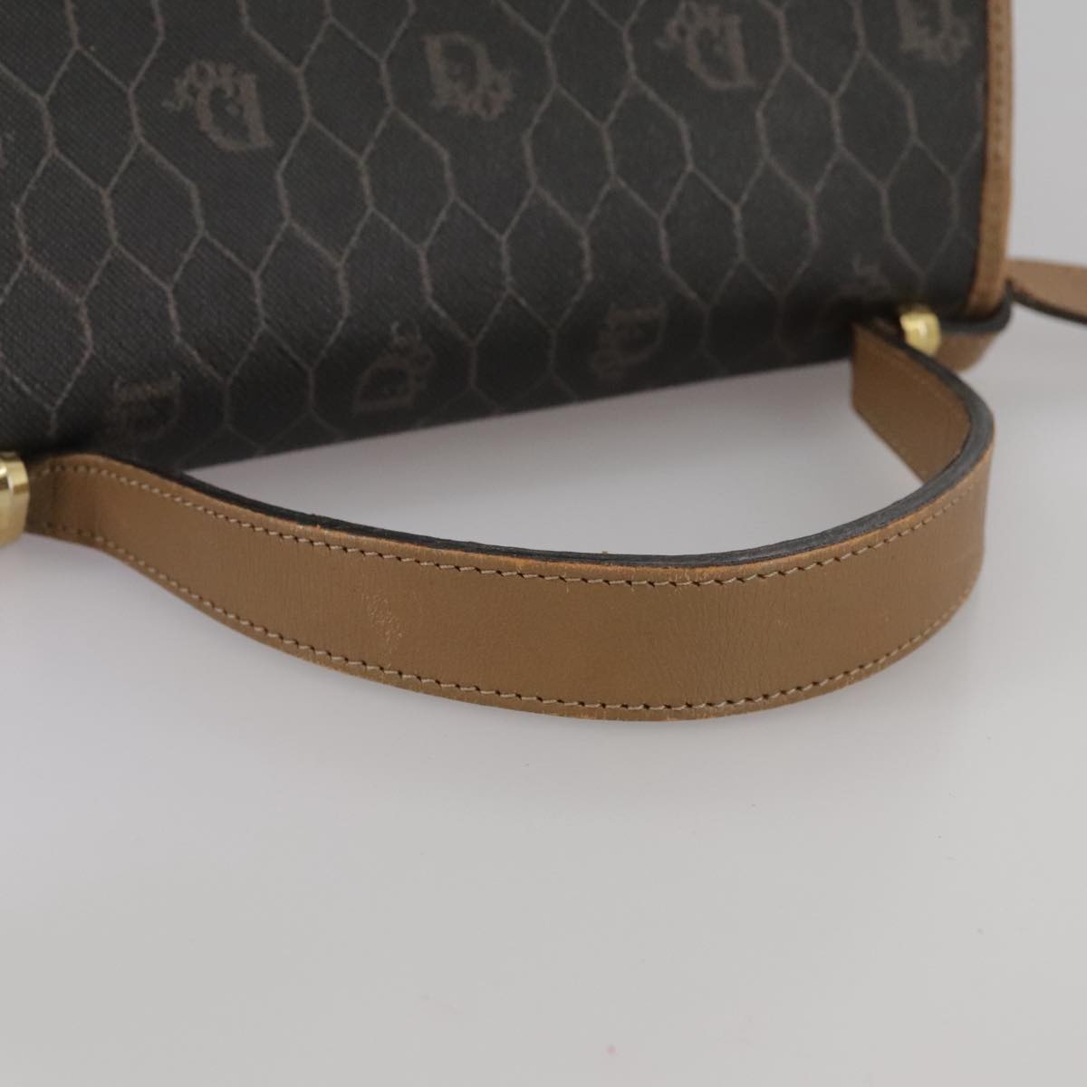 DIOR Honeycomb Canvas Hand Bag Black - 7