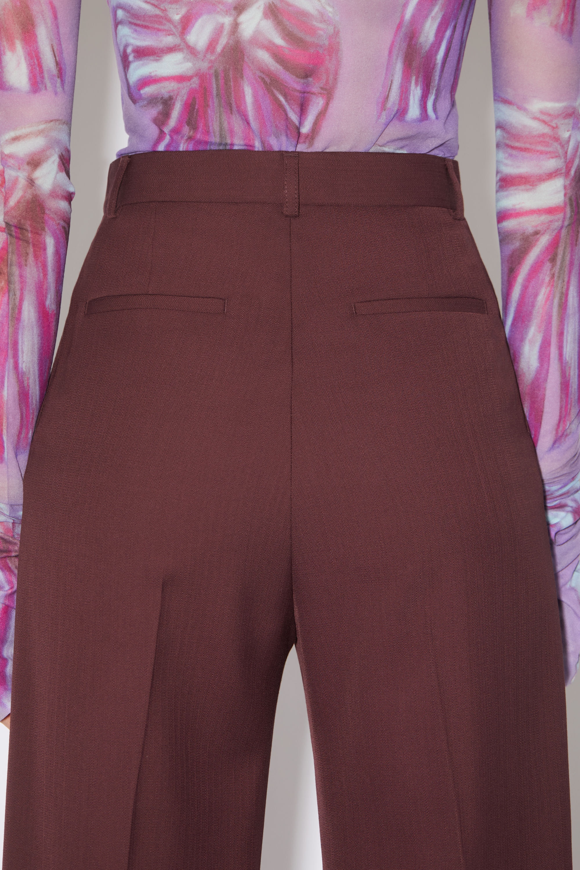Wool blend trousers - Aubergine purple - 5
