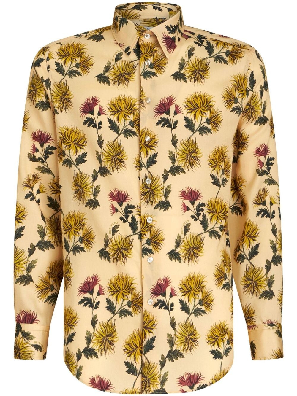 botanical-print cotton shirt - 1