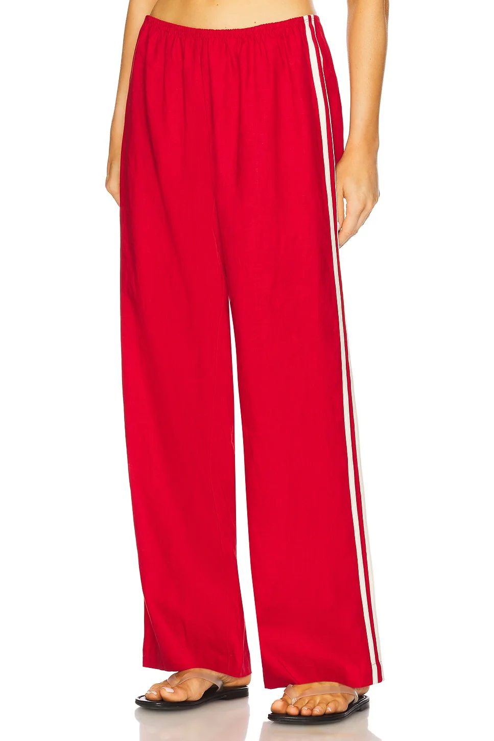 x REVOLVE The Linen Stripe Racer Pant - 1