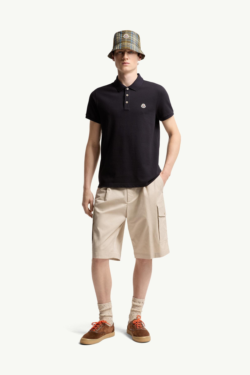 Moncler Logo Patch Cotton Polo Shirt outlook