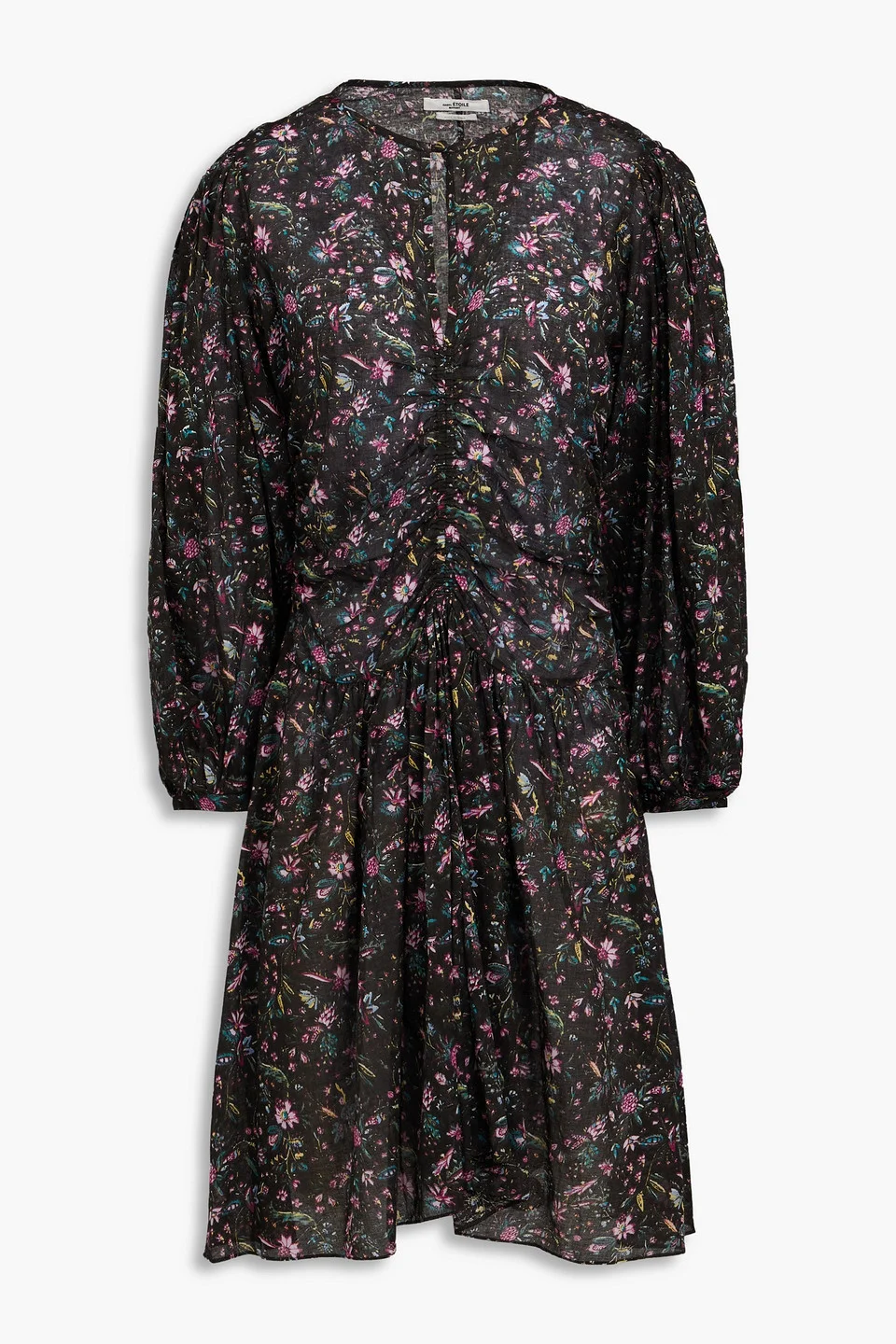 Marili floral-print cotton-voile mini dress - 1