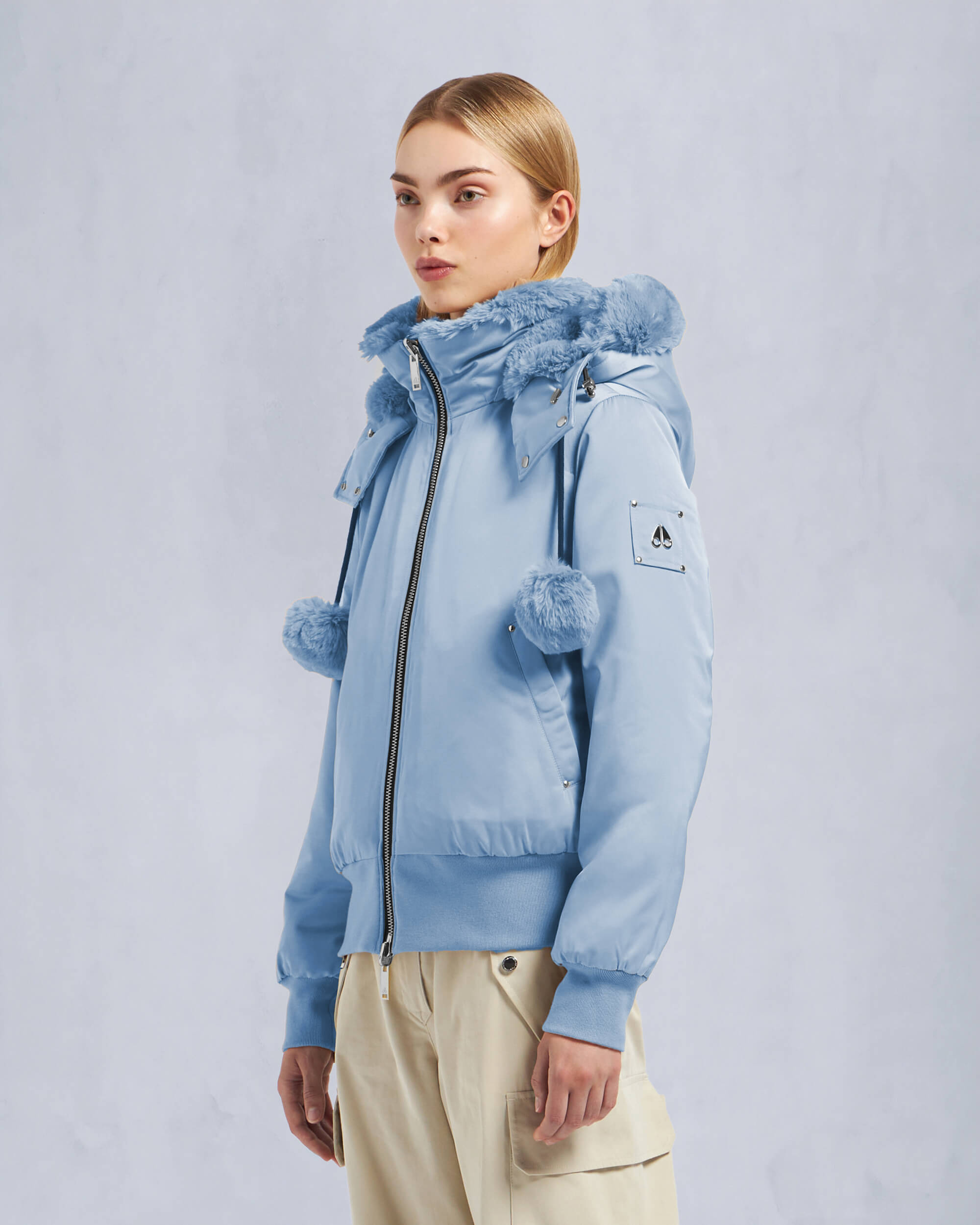 DEBBIE BUNNY SATIN BOMBER JACKET - 3
