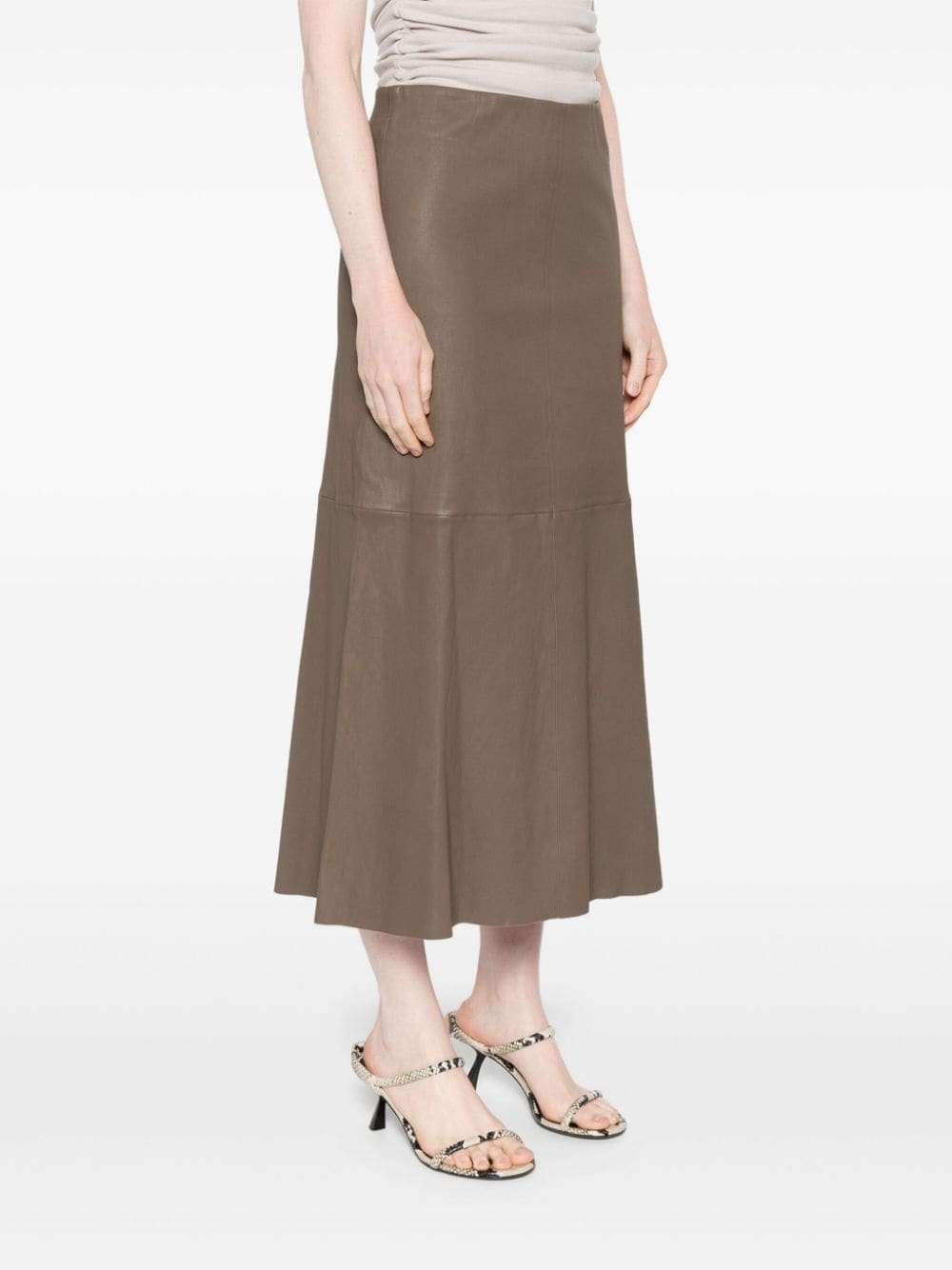 Simoas leather maxi skirt - 3