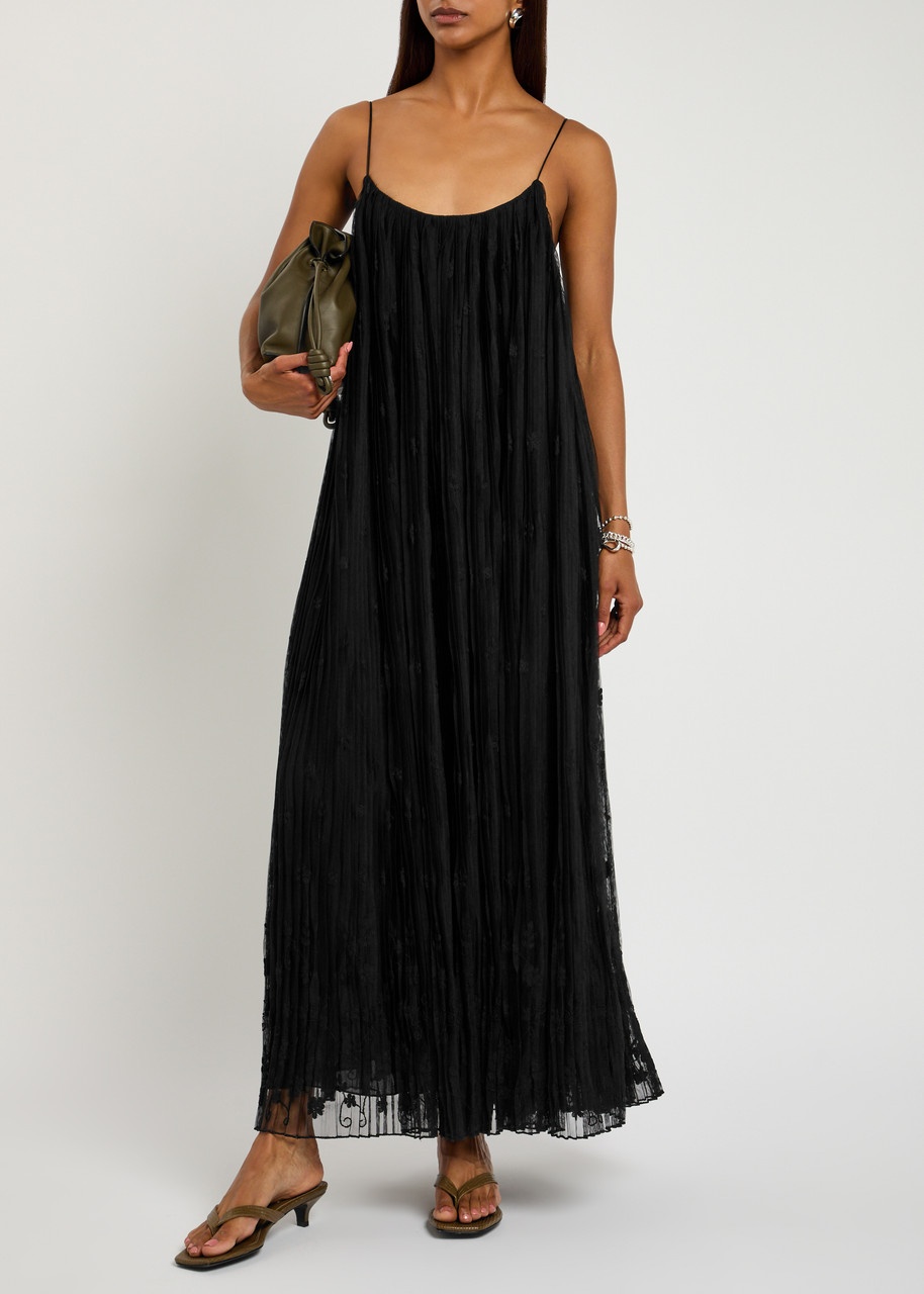 Toteme Floral-embroidered Tulle Maxi Dress - 4
