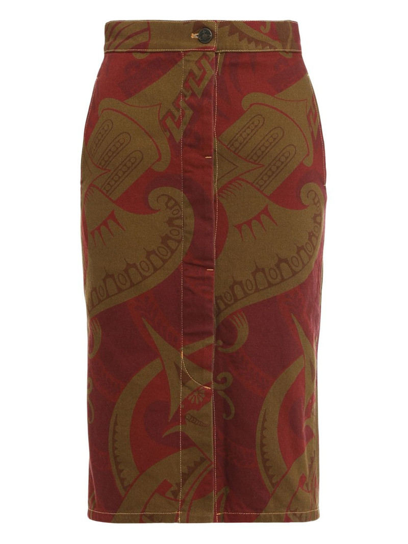 printed midi skirt 1