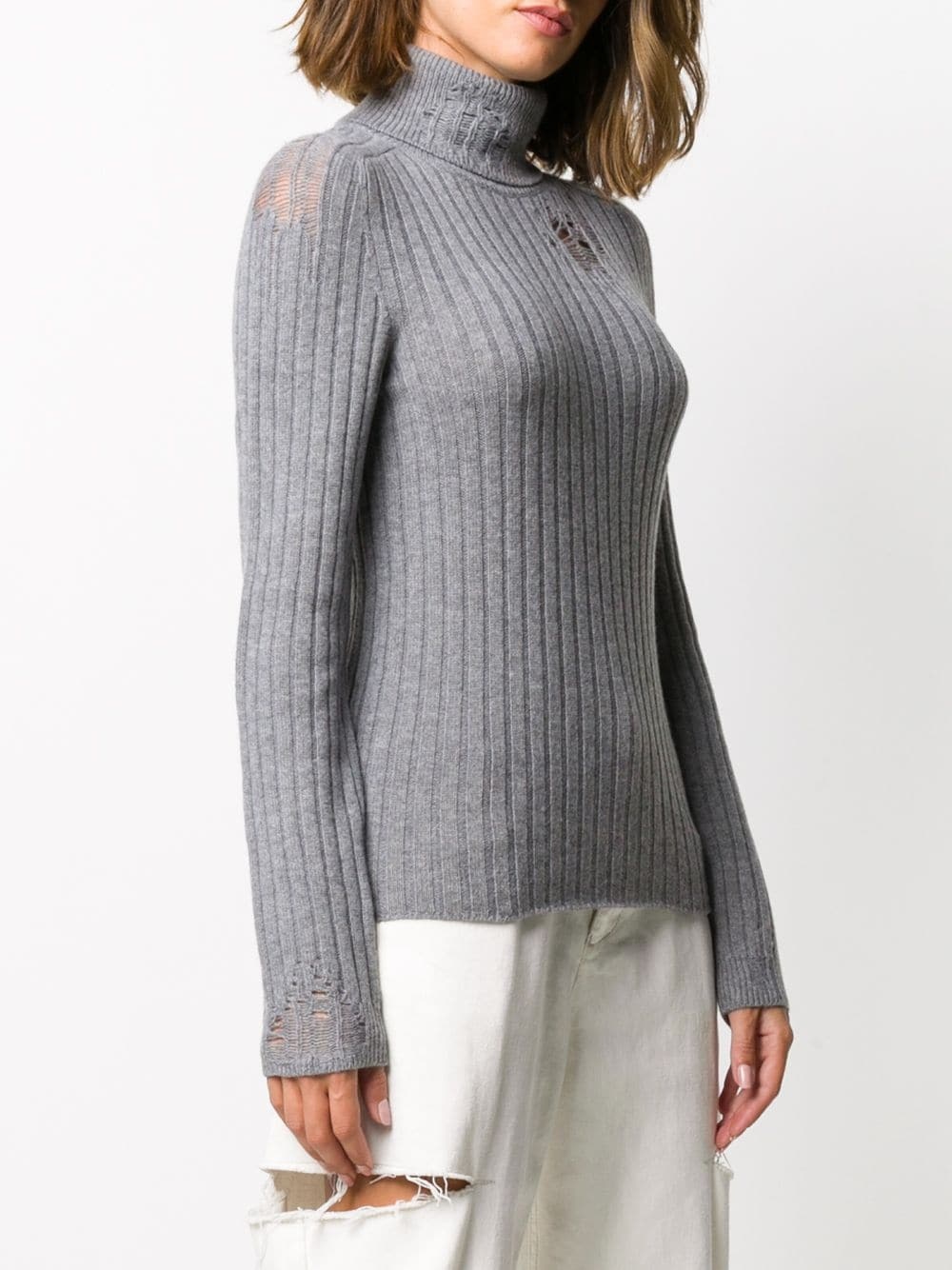 distressed knitted jumper - 3