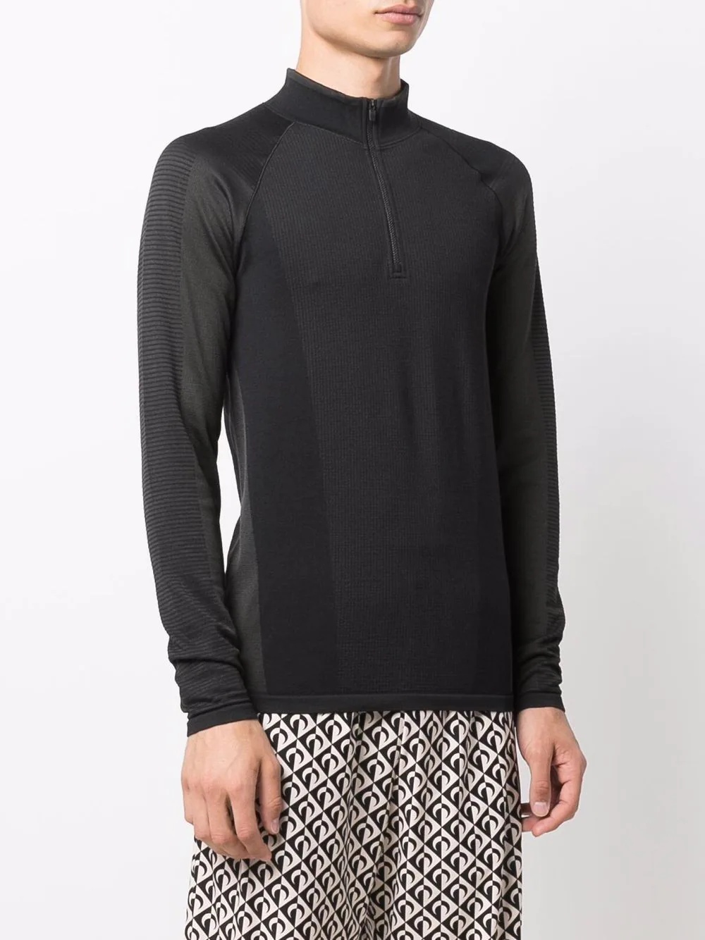 half-zip long-sleeve seamless top - 4