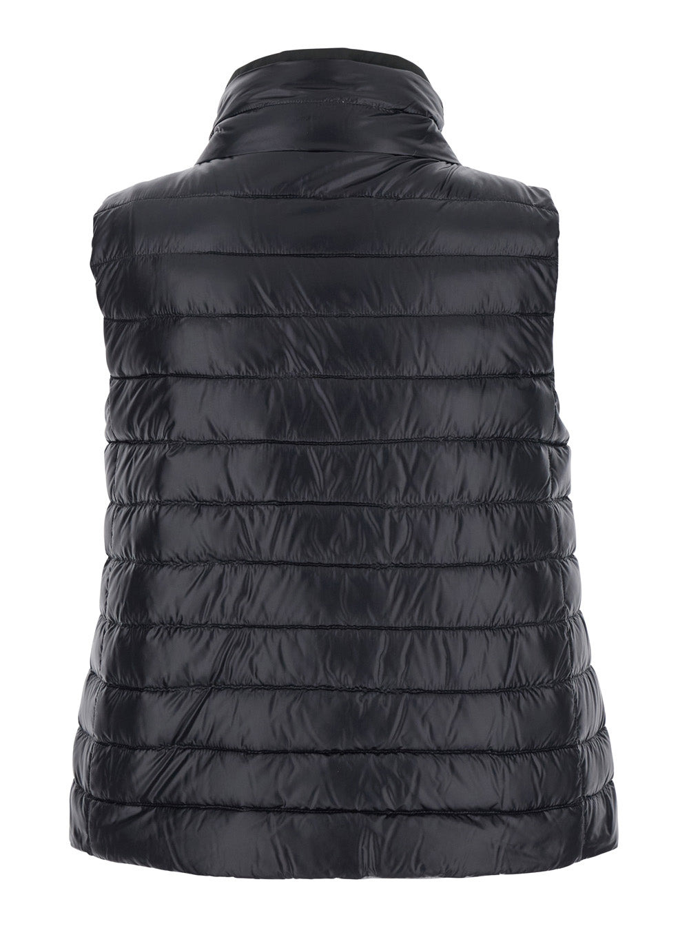 Herno Women Black Reversible Sleeveless Vest With High Drawstring Neck In Tech Fabric Woman - 2