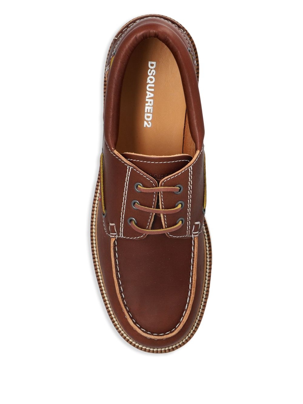 ridged derby shoes - 4