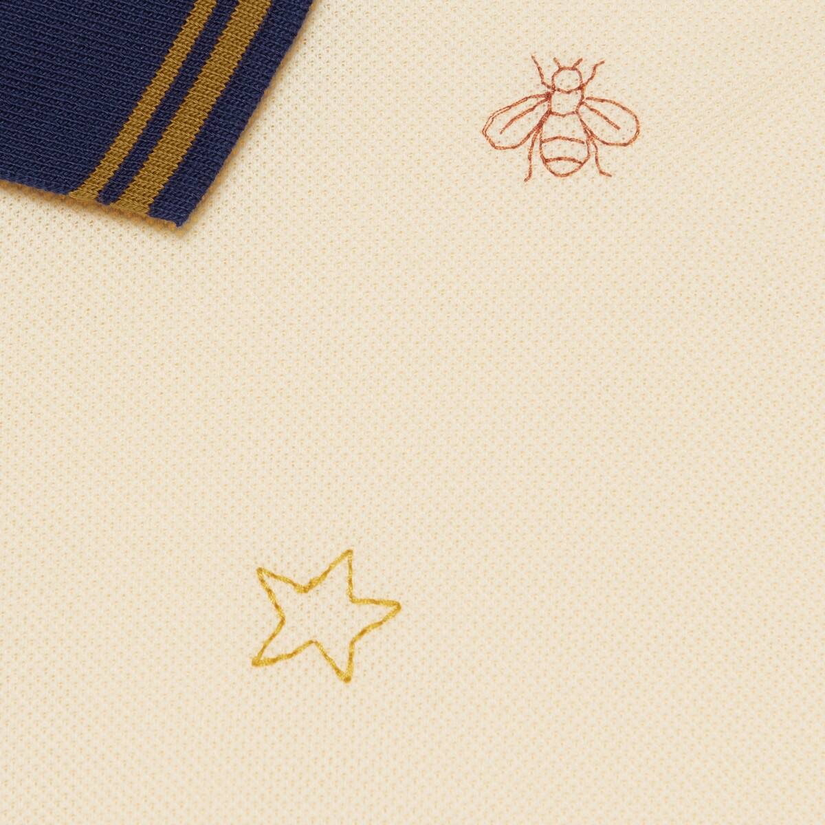 Cotton polo with symbols embroidery - 6