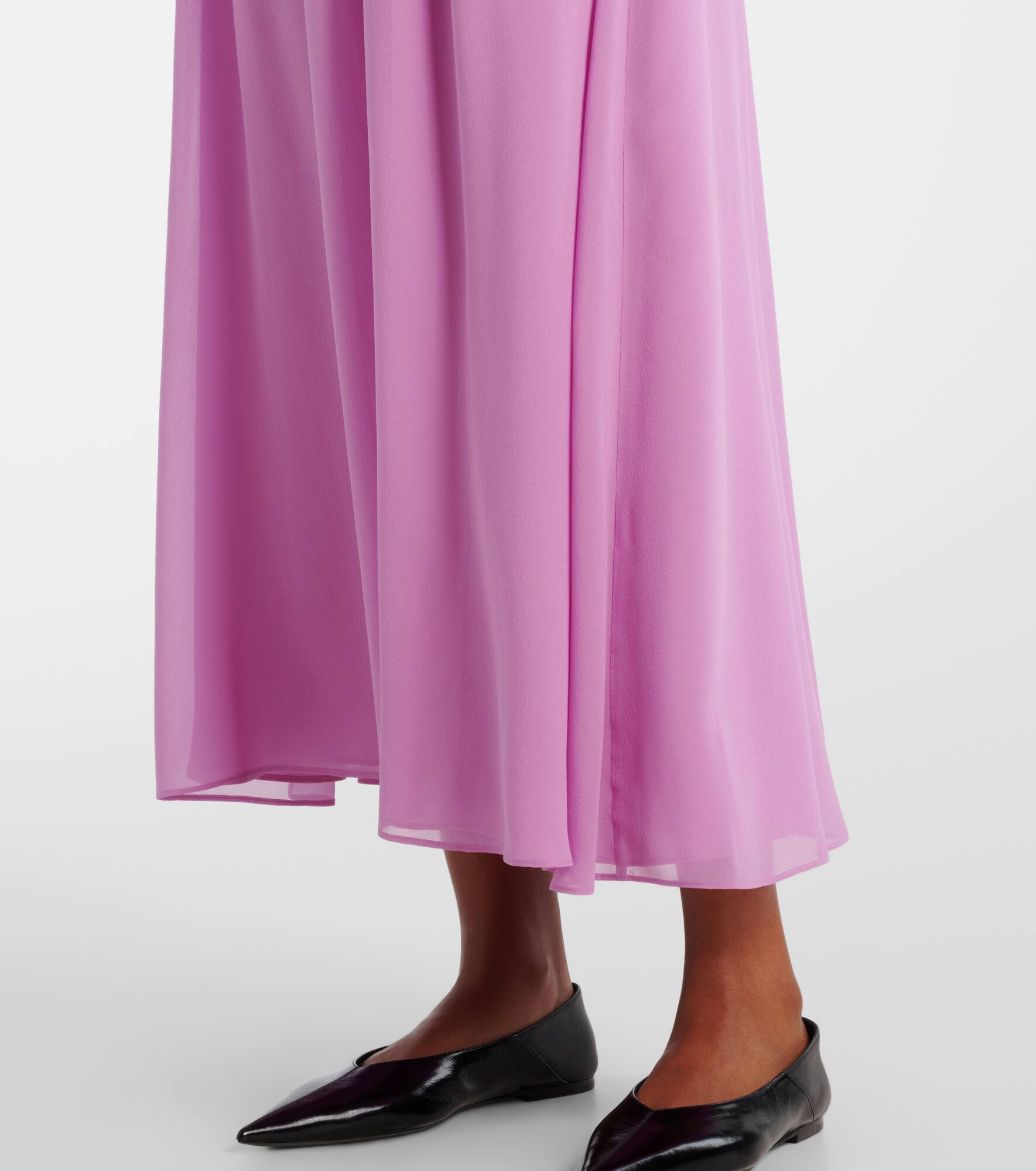 Pineta silk georgette maxi dress - 5