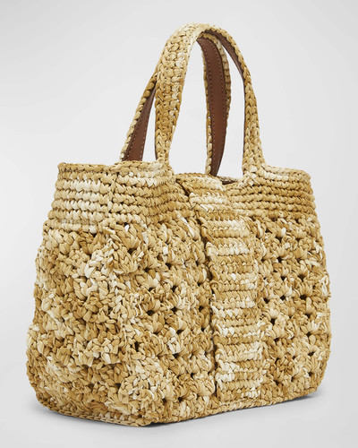 Roger Vivier Grand Vivier Crochet Raffia Top-Handle Bag outlook