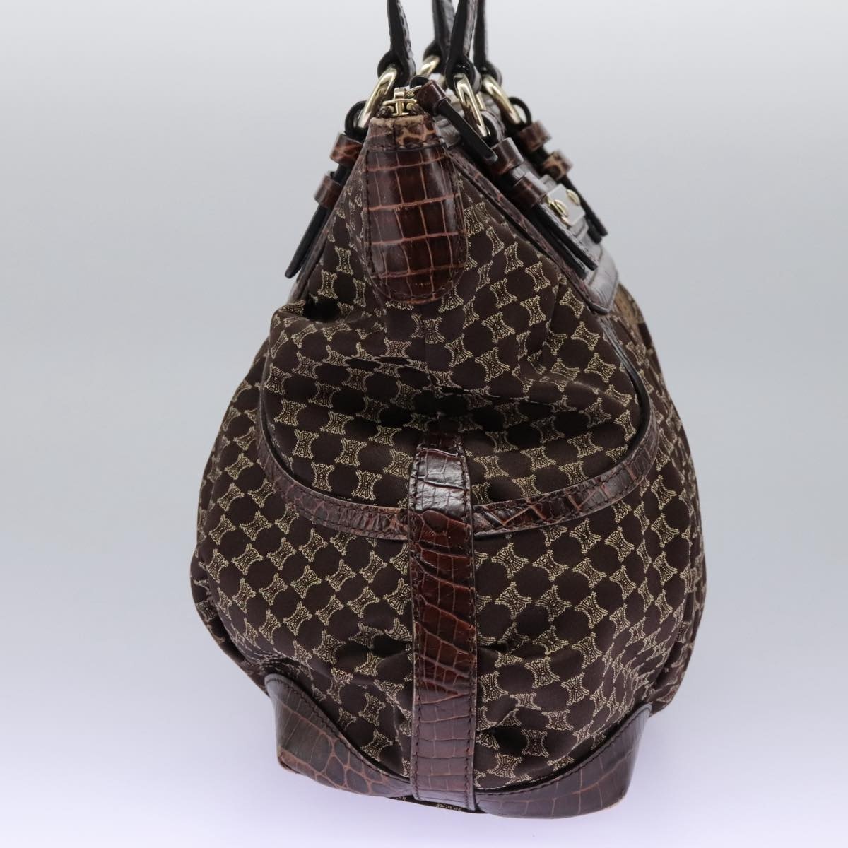 CELINE Macadam Canvas Tote Bag Brown - 4