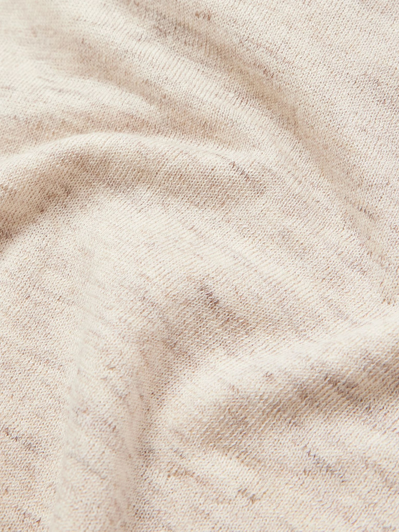 Mélange Linen and Cotton-Blend Polo Shirt Neutral 4