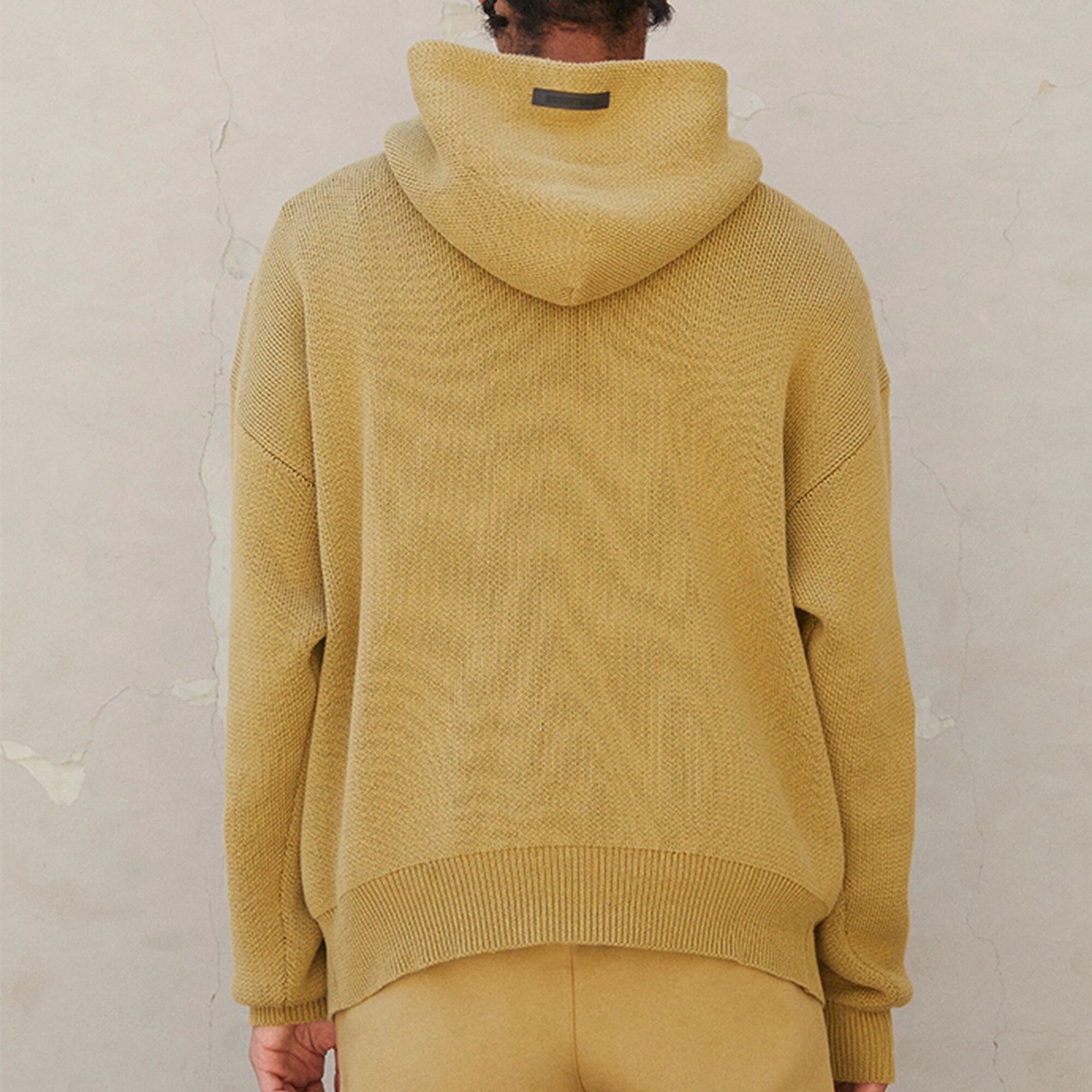 Fear of God Essentials FW21 Knit Pullover Logo Hoodie 'Amber' FOG-FW21-015 - 6