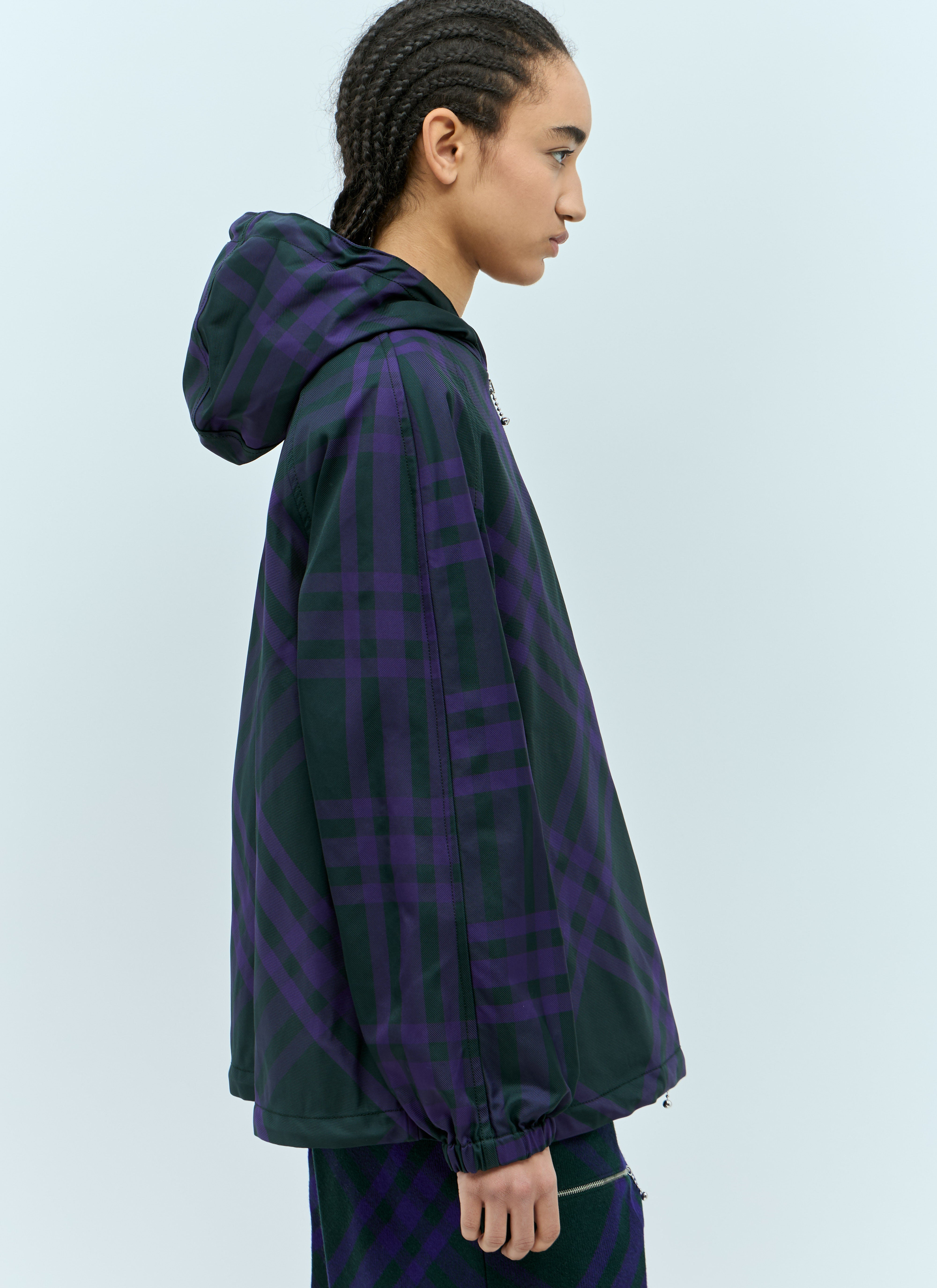 Burberry Women Check Nylon-Twill Windbreaker Jacket - 3