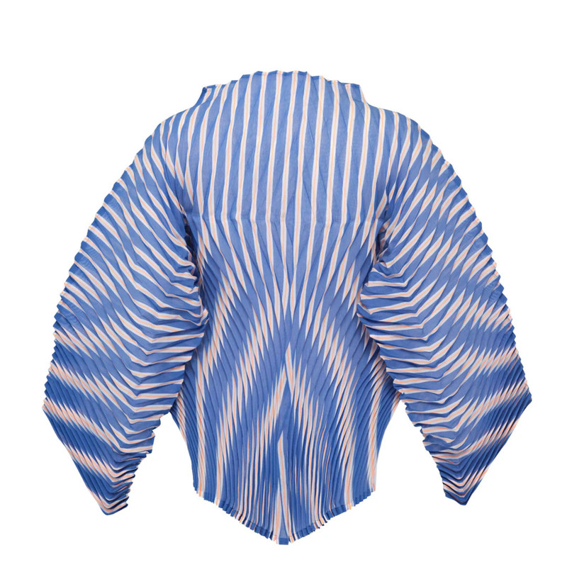 ISSEY MIYAKE Hand Pleated Striped Top outlook