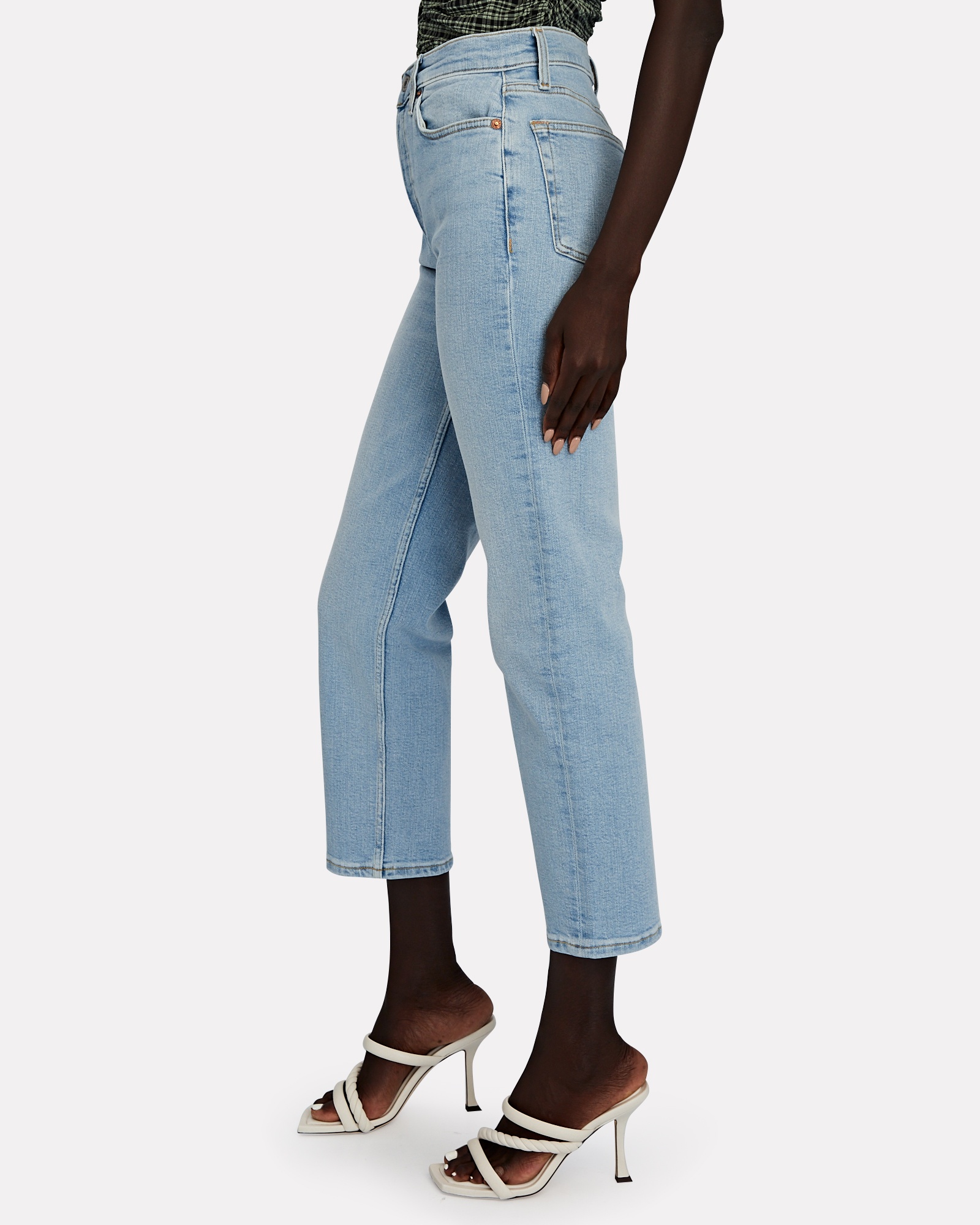 70s High-Rise Stove Pipe Jeans - 4