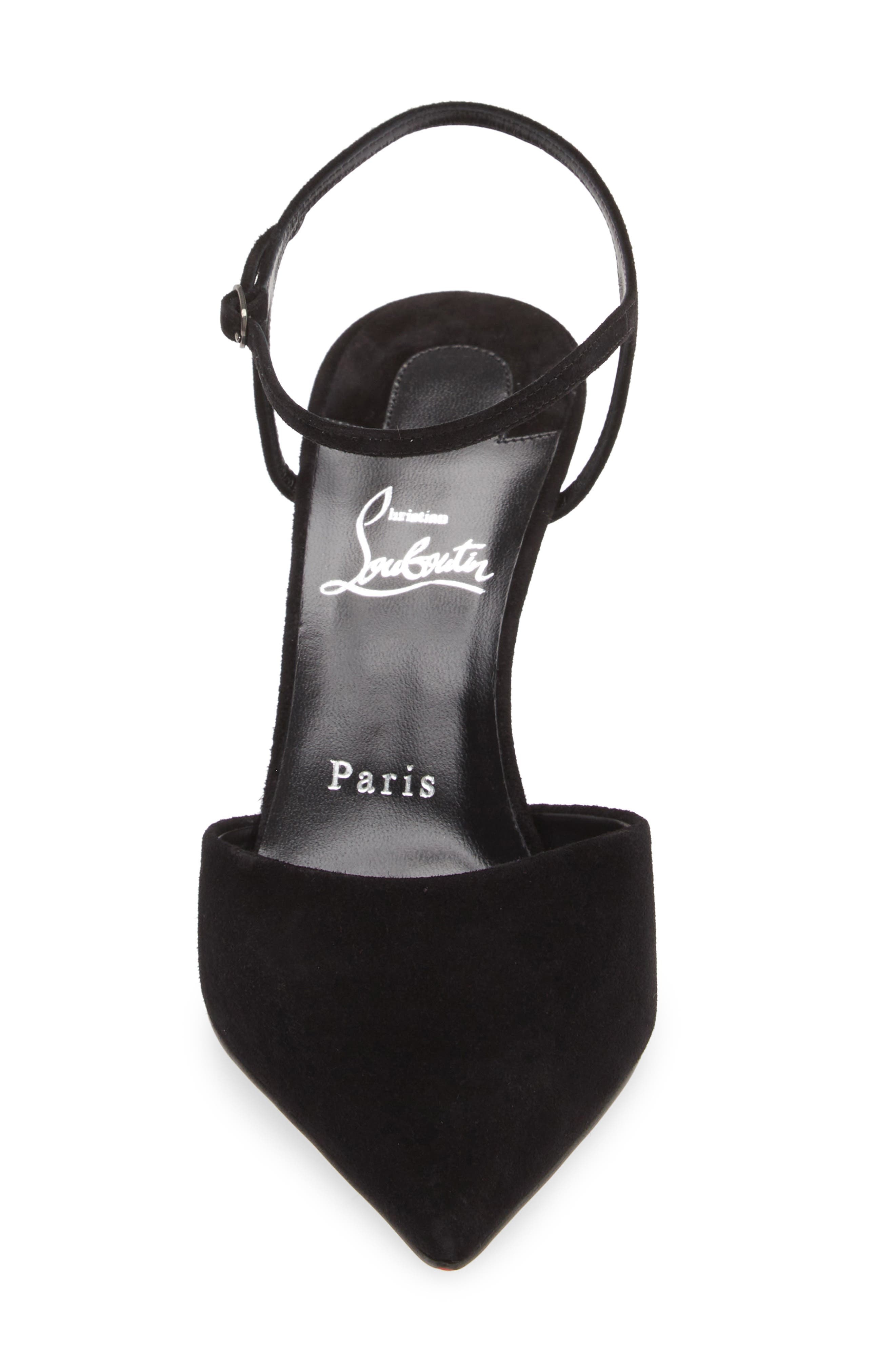 Christian Louboutin Condora Riviera Ankle Strap Pump in Black/Lin Black at Nordstrom - 4