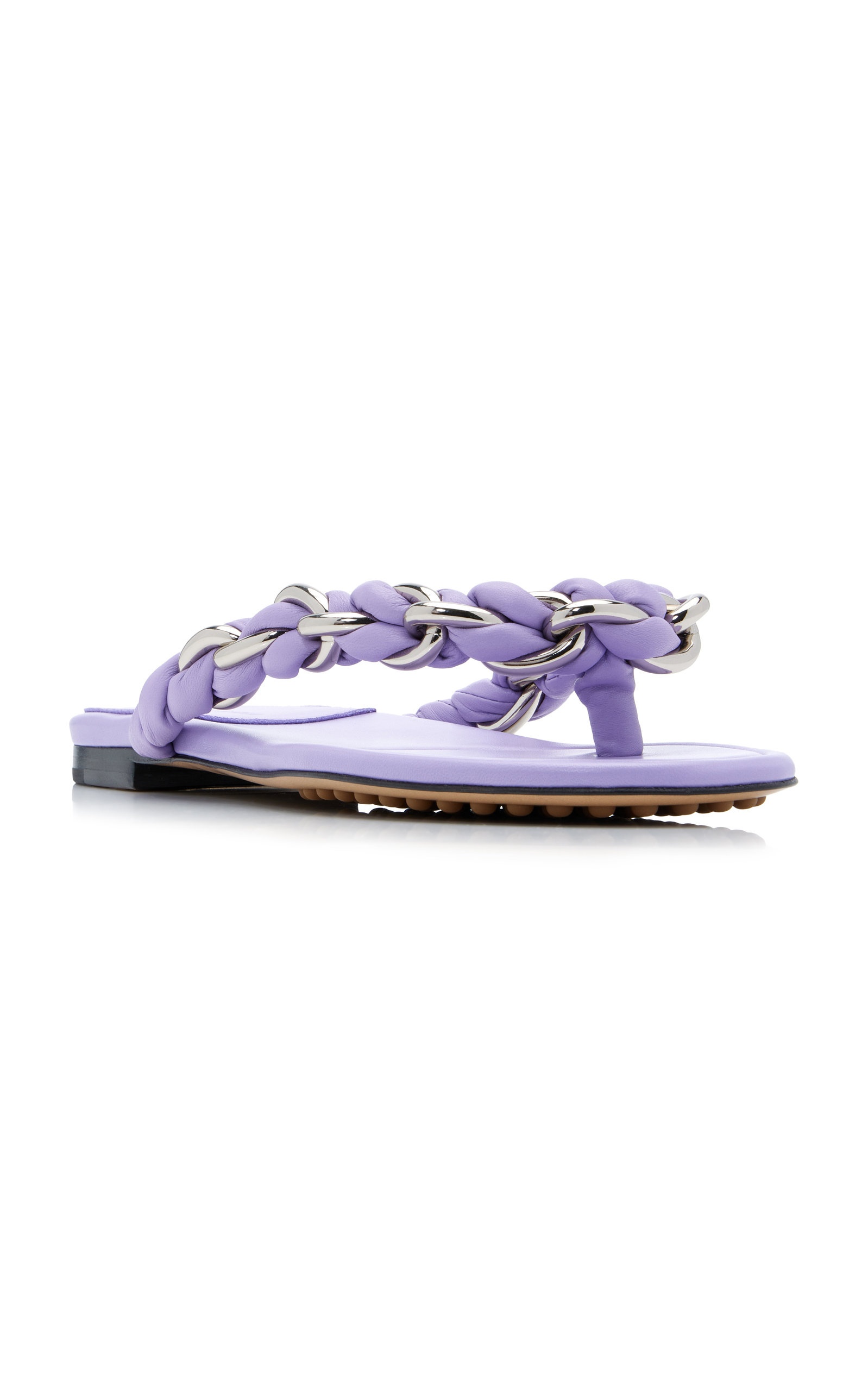 Dot Lagoon Chain Flat Sandals purple - 4