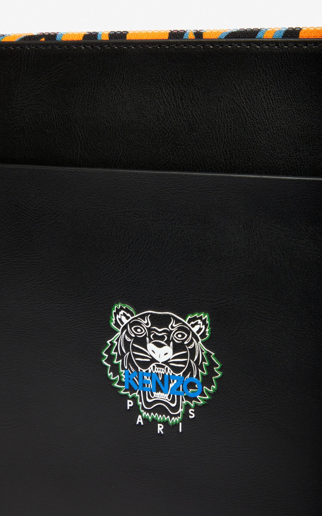 'Tiny Tiger' A4 leather clutch - 3