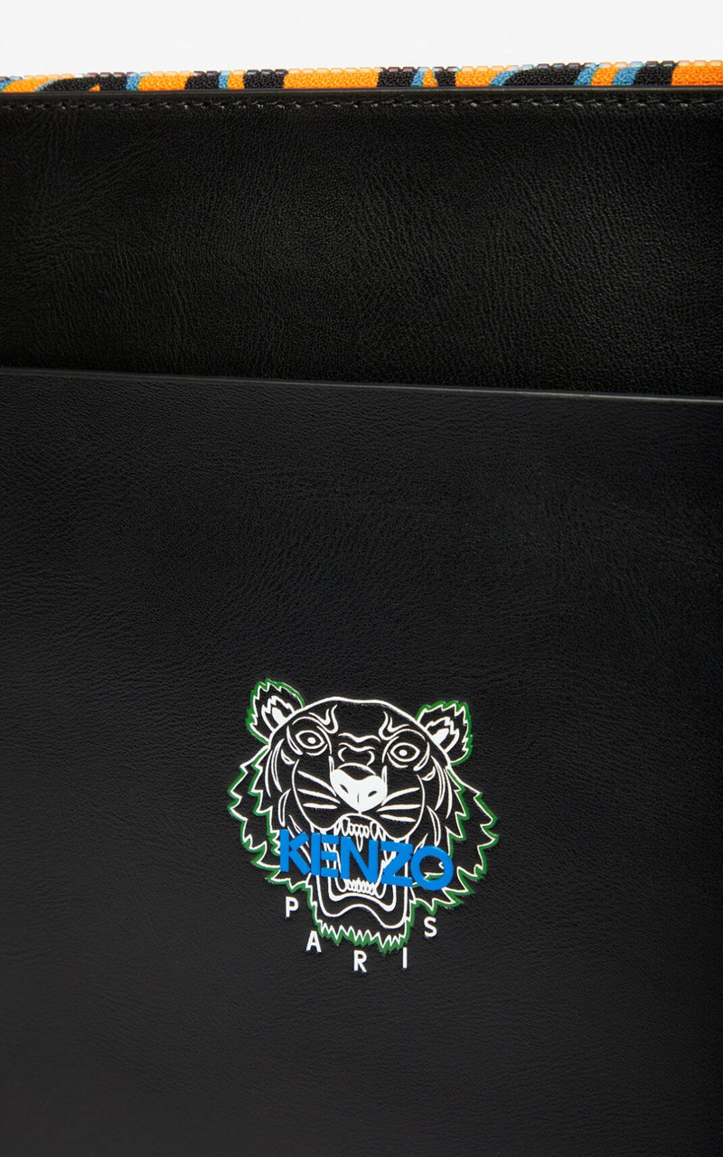 'Tiny Tiger' A4 leather clutch 3