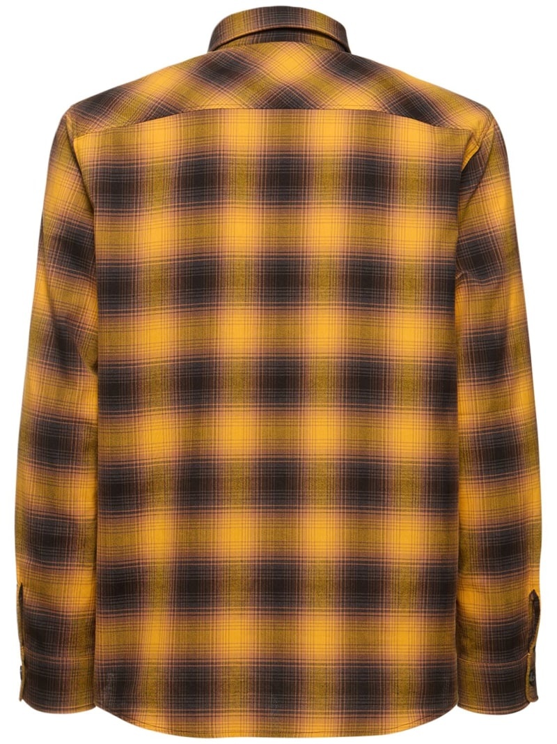 Check print cotton flannel shirt - 3