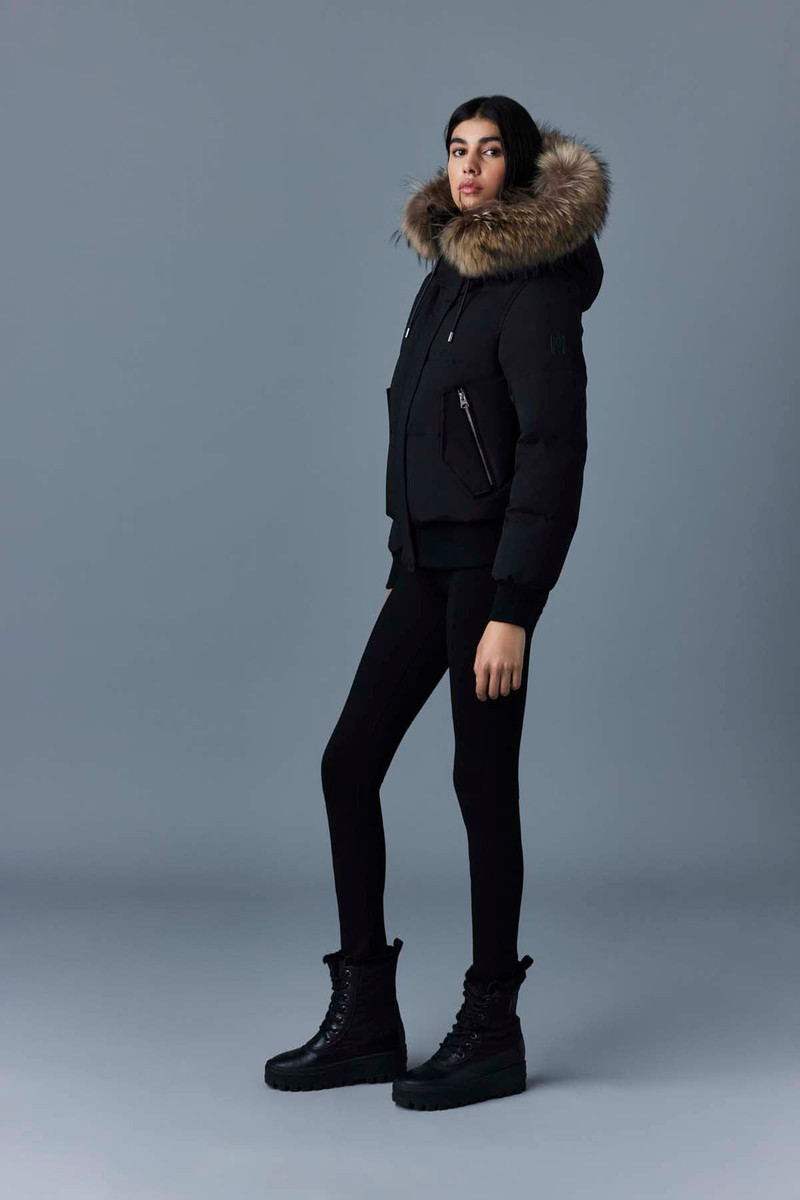 NEFI-F down jacket with removable fur trimmed hood 4
