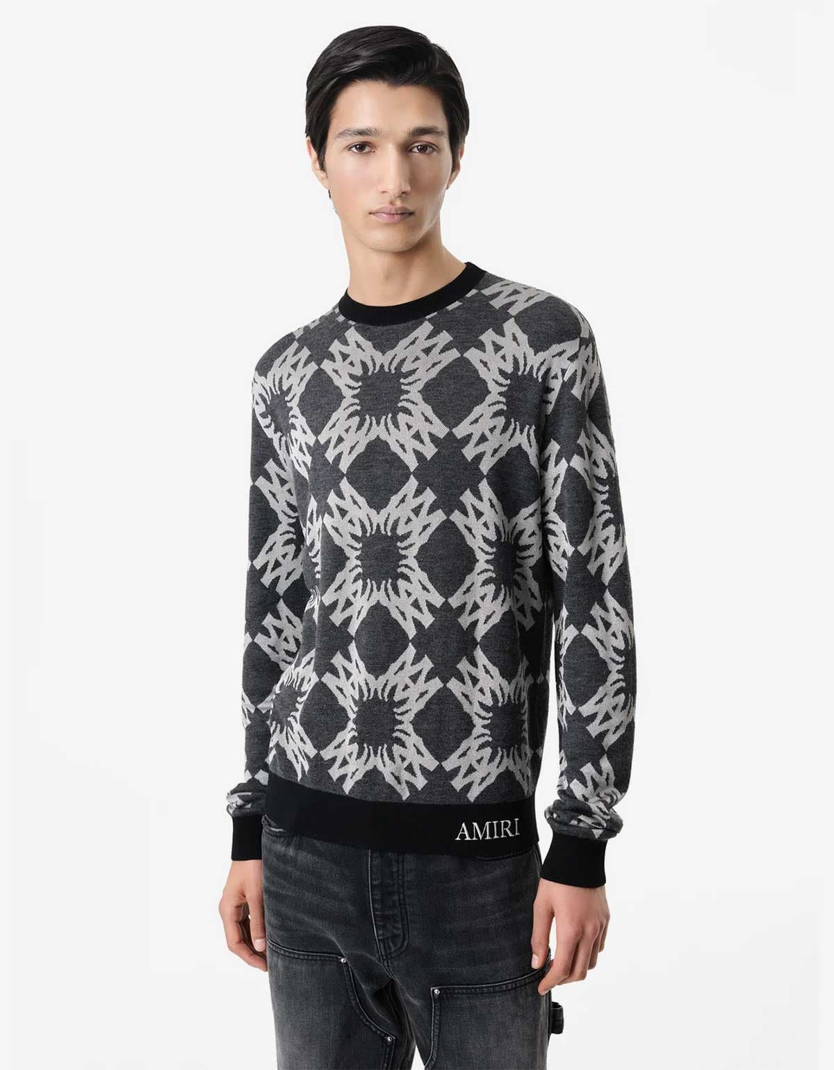 Amiri Grey MA Quad Sweater - 2