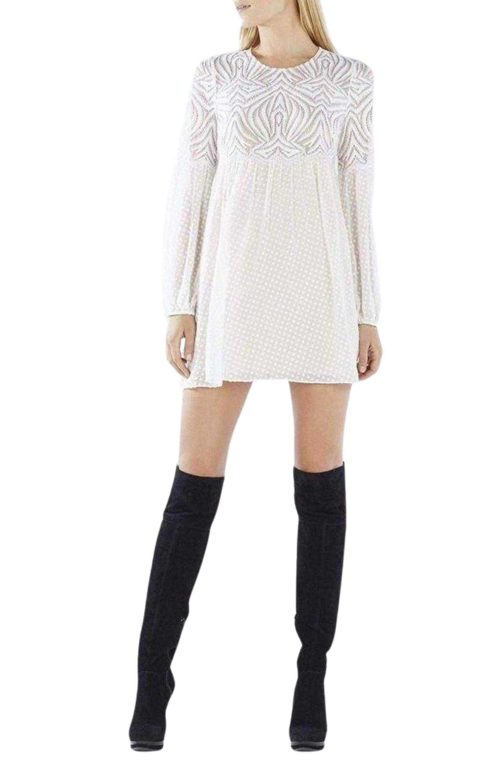 BCBGMAXAZRIA - Kitra Lace Peasant Dress - 2