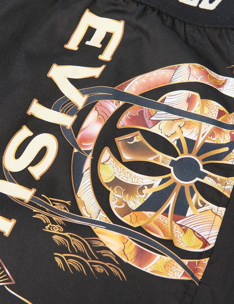 GOLDEN DRAGON AND KAMON PRINT BOXER SHORTS 7