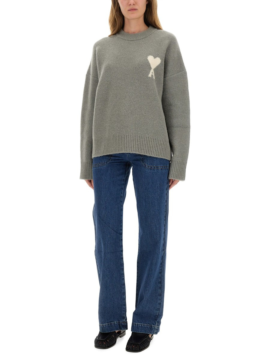 WOOL AND ALPACA LOGO SWEATER - 2