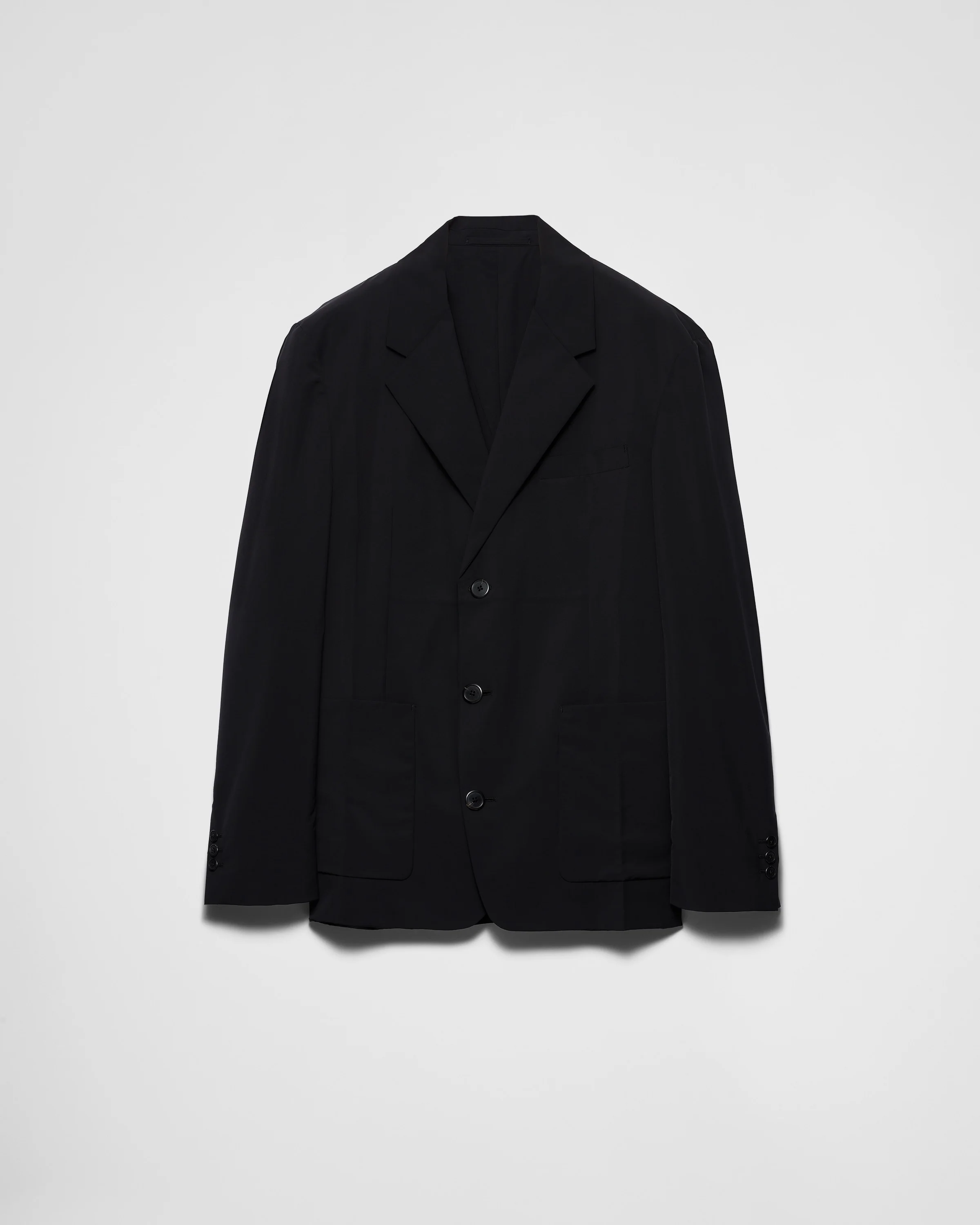 Single-breasted wool blend jacket - 1