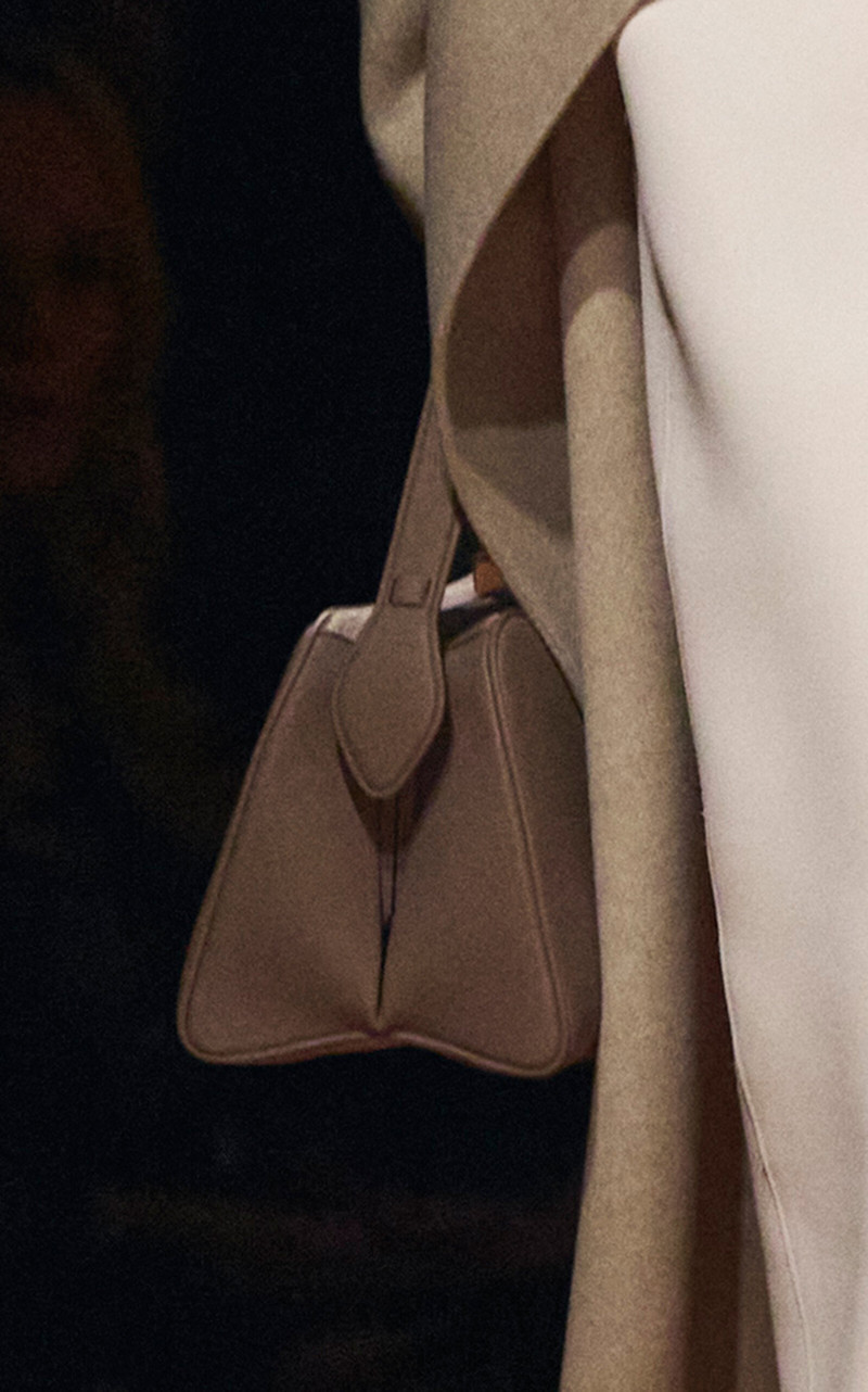 KHAITE Cate Leather Top Handle Bag neutral outlook