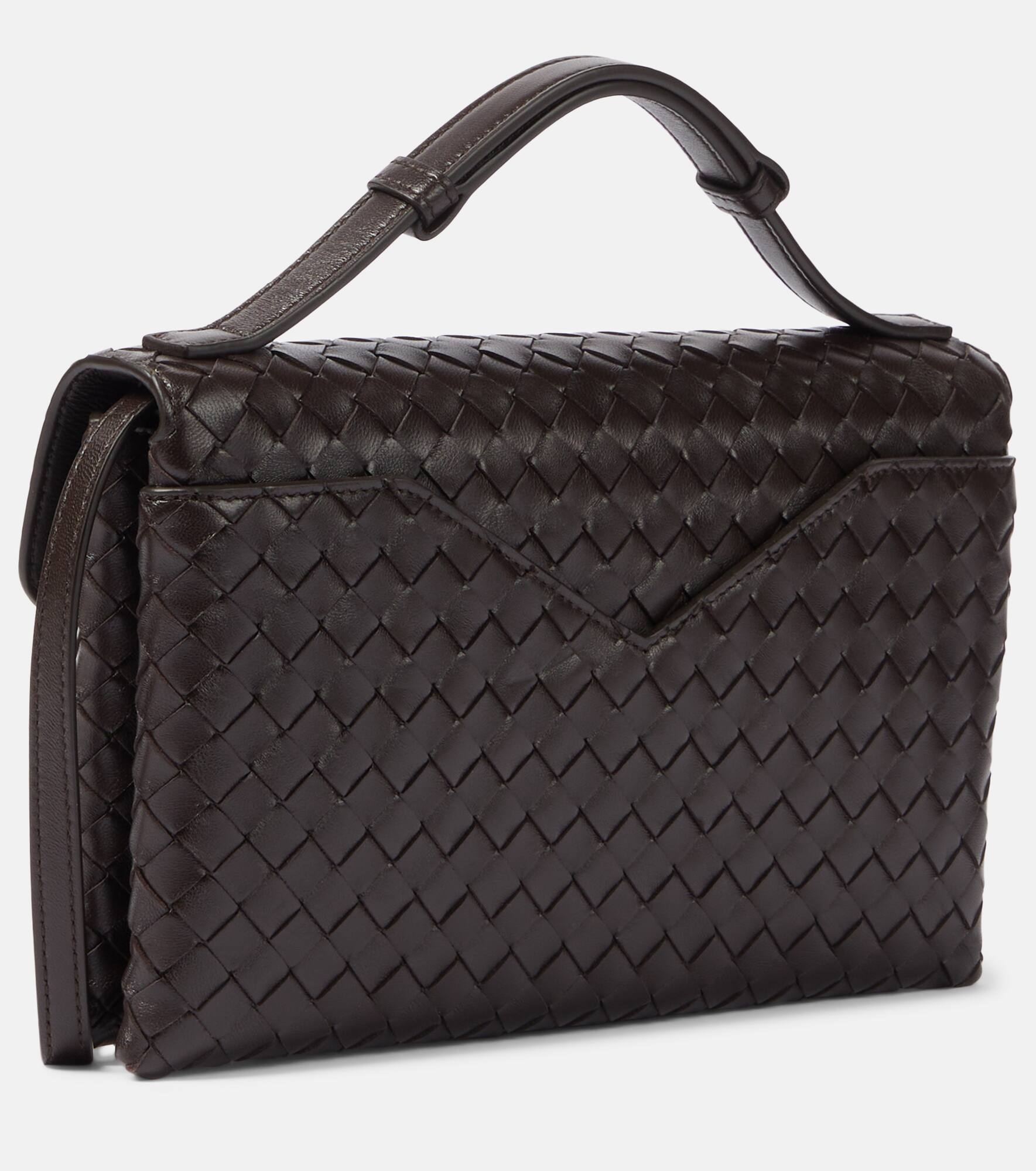 Knot Lock Intrecciato leather crossbody bag - 4