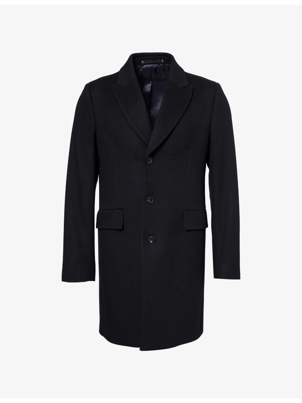 Regular-Fit Peak-Lapels Wool And Cashmere Coat - 1