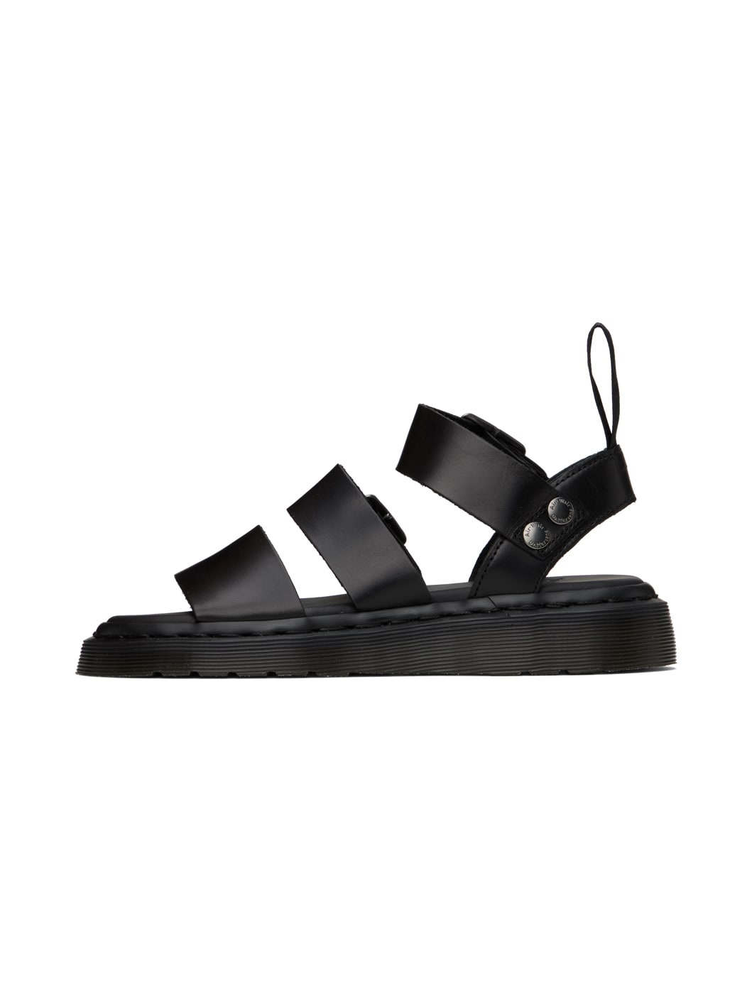 Black Gryphon Leather Gladiator Sandals - 3