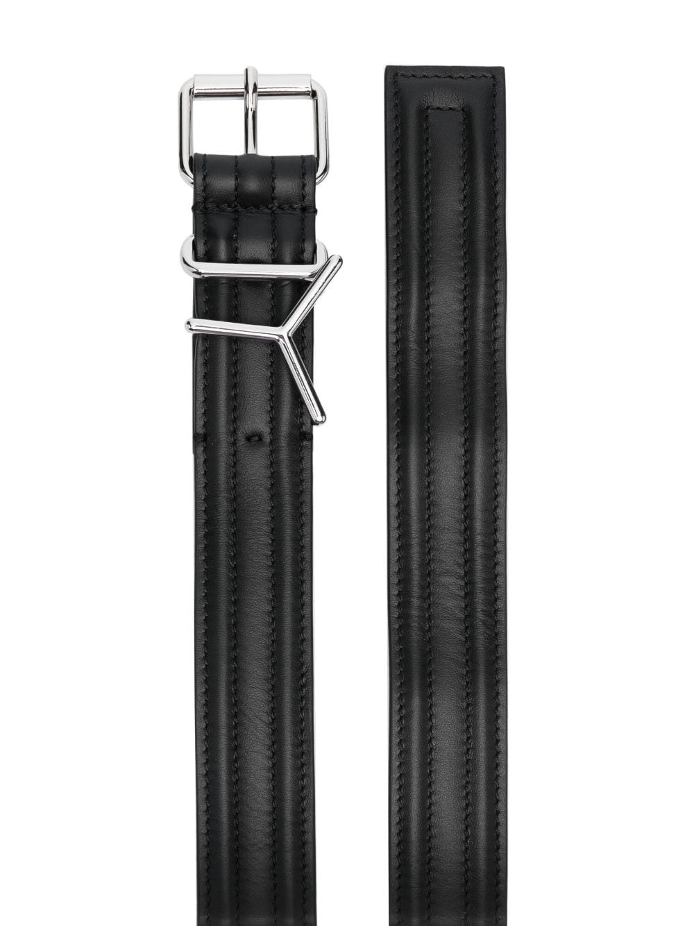Wire Y leather belt - 2